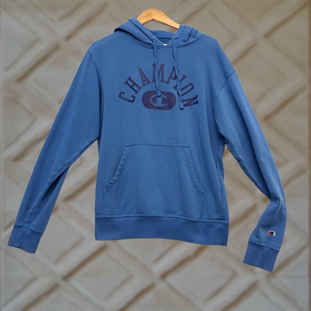 Champion Champion Hoodie Size S Blue Vintage Wash Varsity Script Logo Men's Size US S / EU 44-46 / 1 - 1 Thumbnail