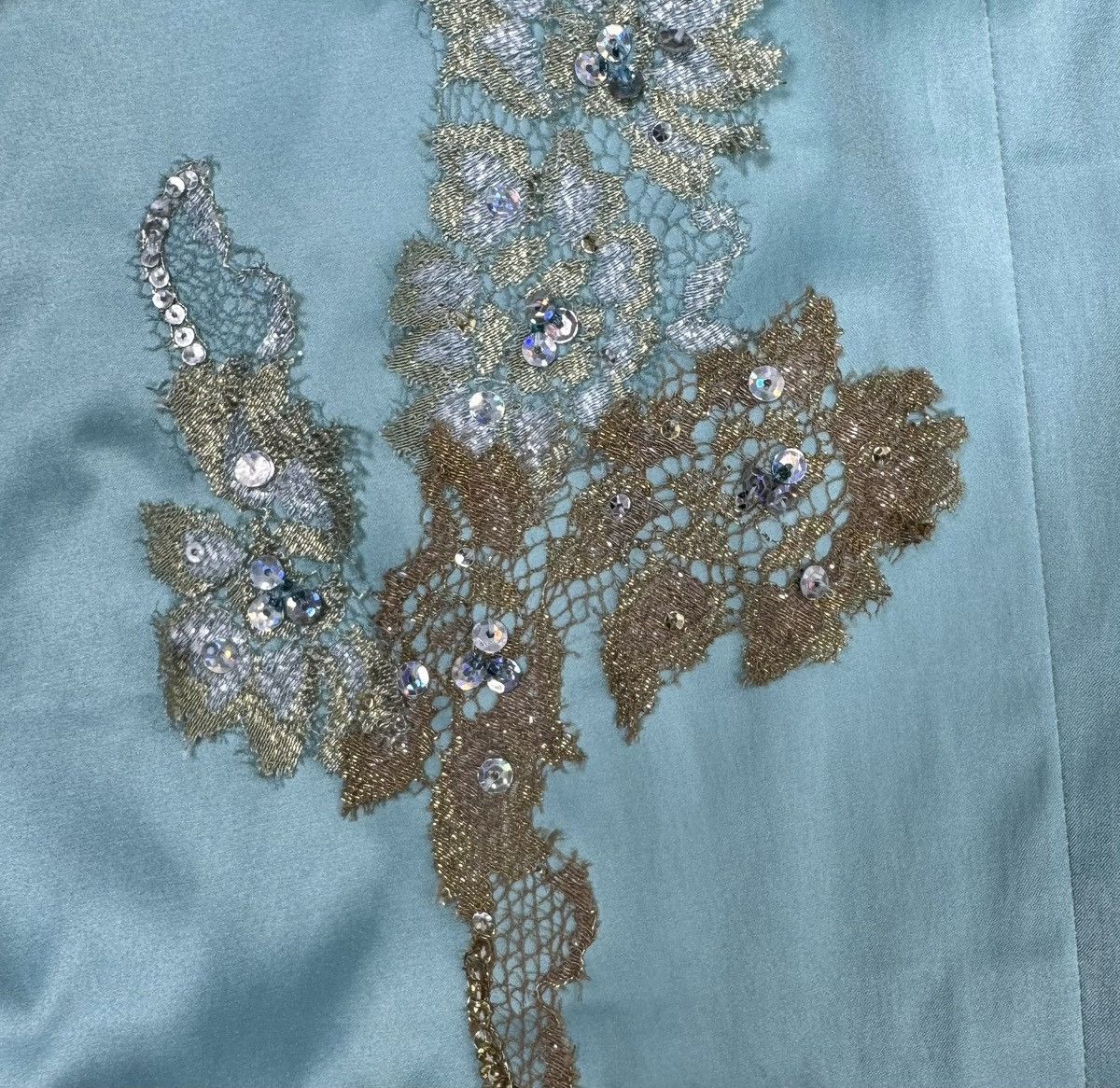 Designer Mandalay Julian Joyce Evening Coctail Dress Aqua size 14 Size XL / US 12-14 / IT 48-50 - 14 Thumbnail