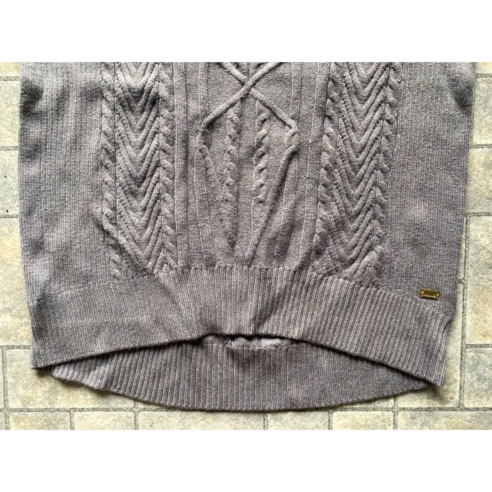 Vintage Nils WOMENS LARGE Francesca Sweater Removable Faux Fur Collar Pewter Heather NWT Size L / US 10 / IT 46 - 3 Thumbnail