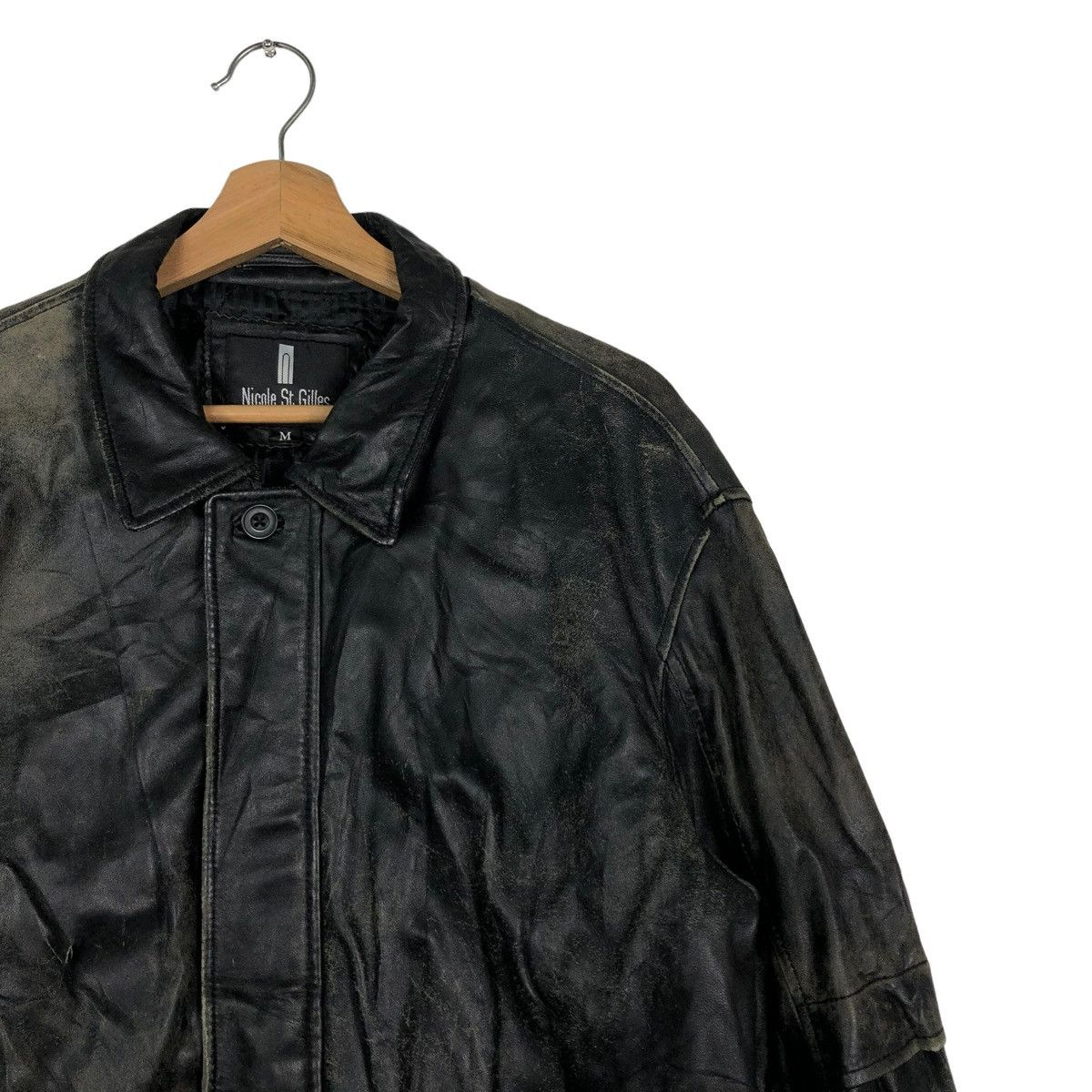 Japanese Brand 🔥90’s Vintage Leather Biker Jacket Nicole Issey Miyake Size US M / EU 48-50 / 2 - 4 Thumbnail