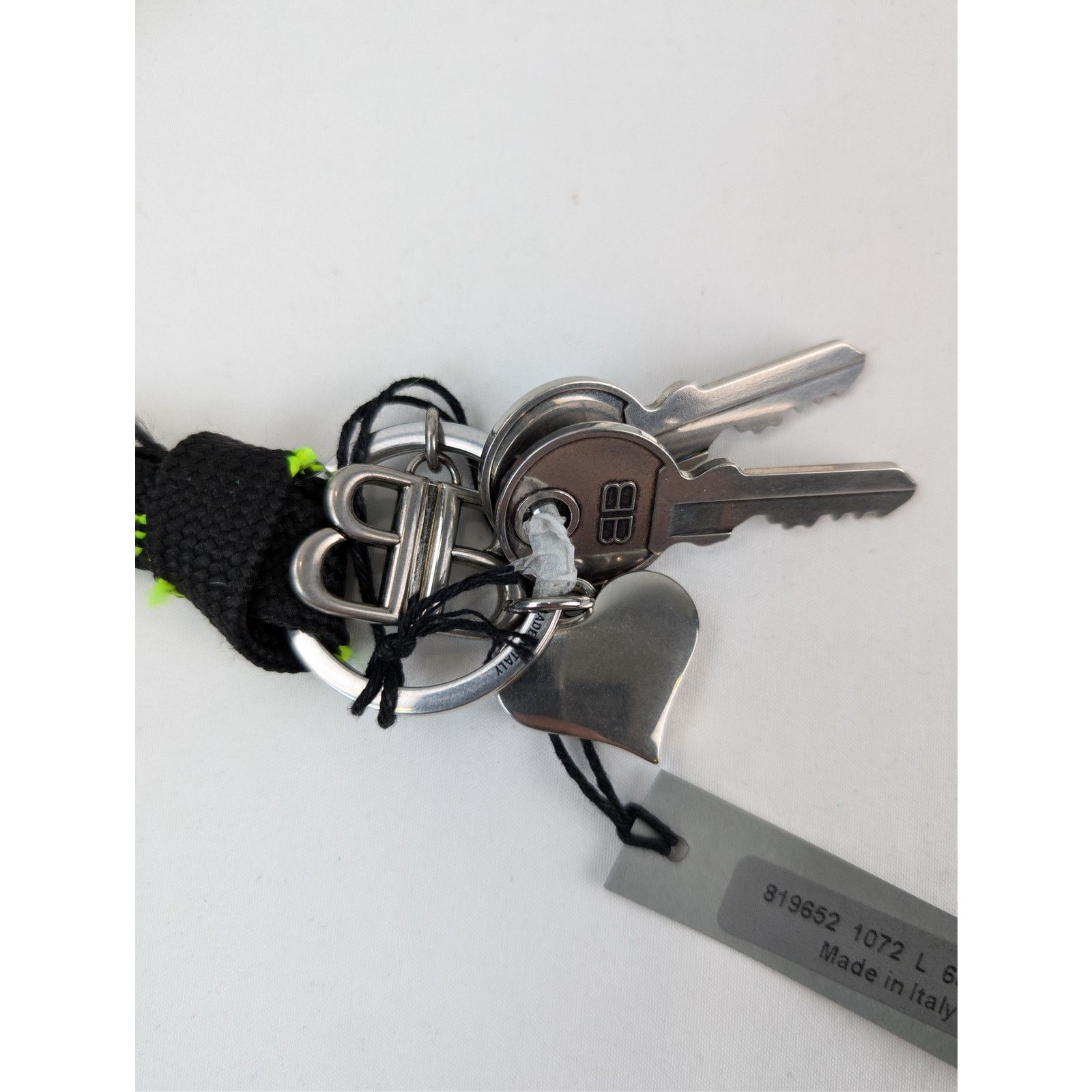 Balenciaga o1rshd1 Q:2 / Size: OS / BB Shoelace Keyring in Black Size ONE SIZE - 10 Thumbnail