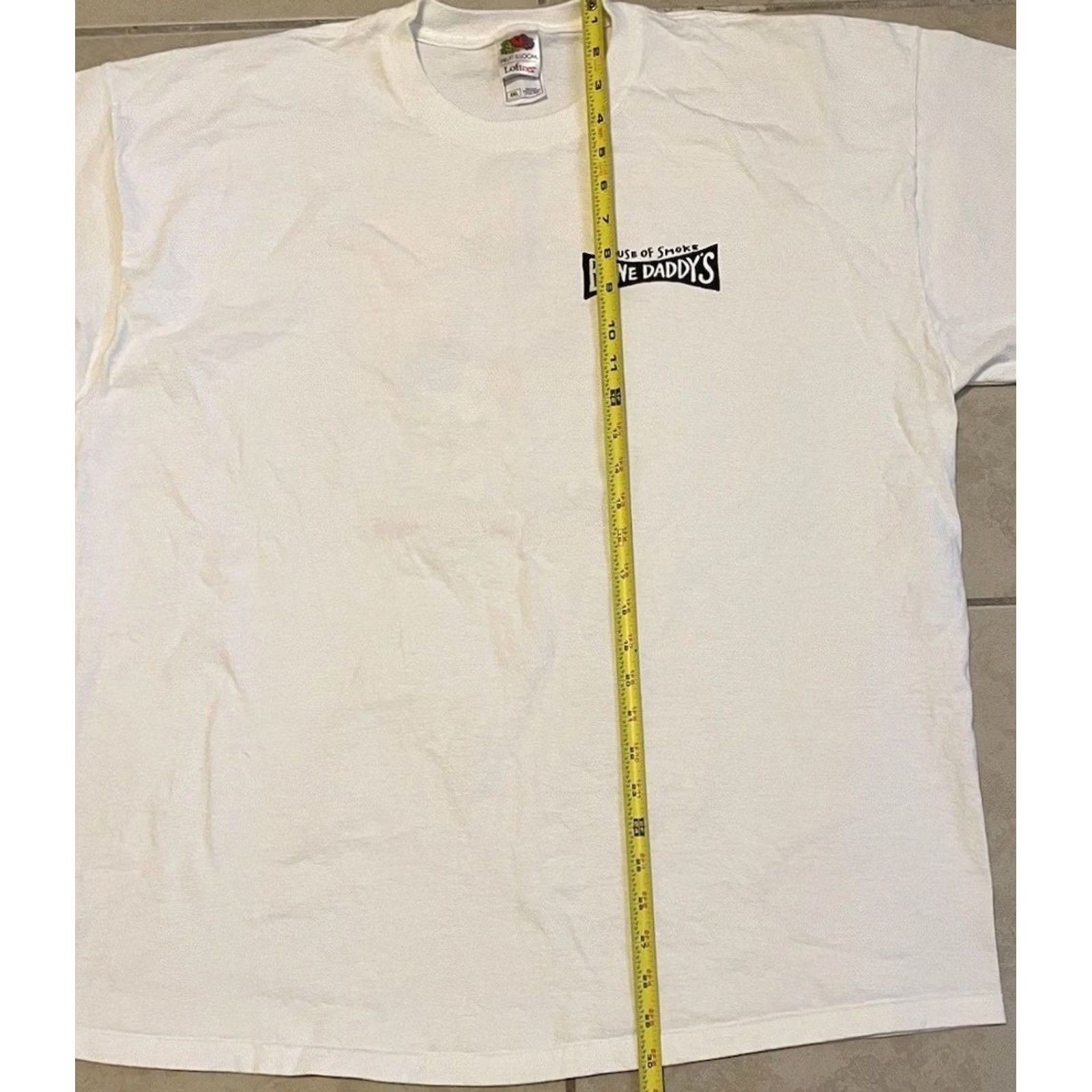Bones VINTAGE Grunge T-Shirt Mens 2XL White Bone Daddys BBQ Can’t Beat Our Meat Funny 90s Y2K Shirt Texan Humor Size US XXL / EU 58 / 5 - 7 Thumbnail