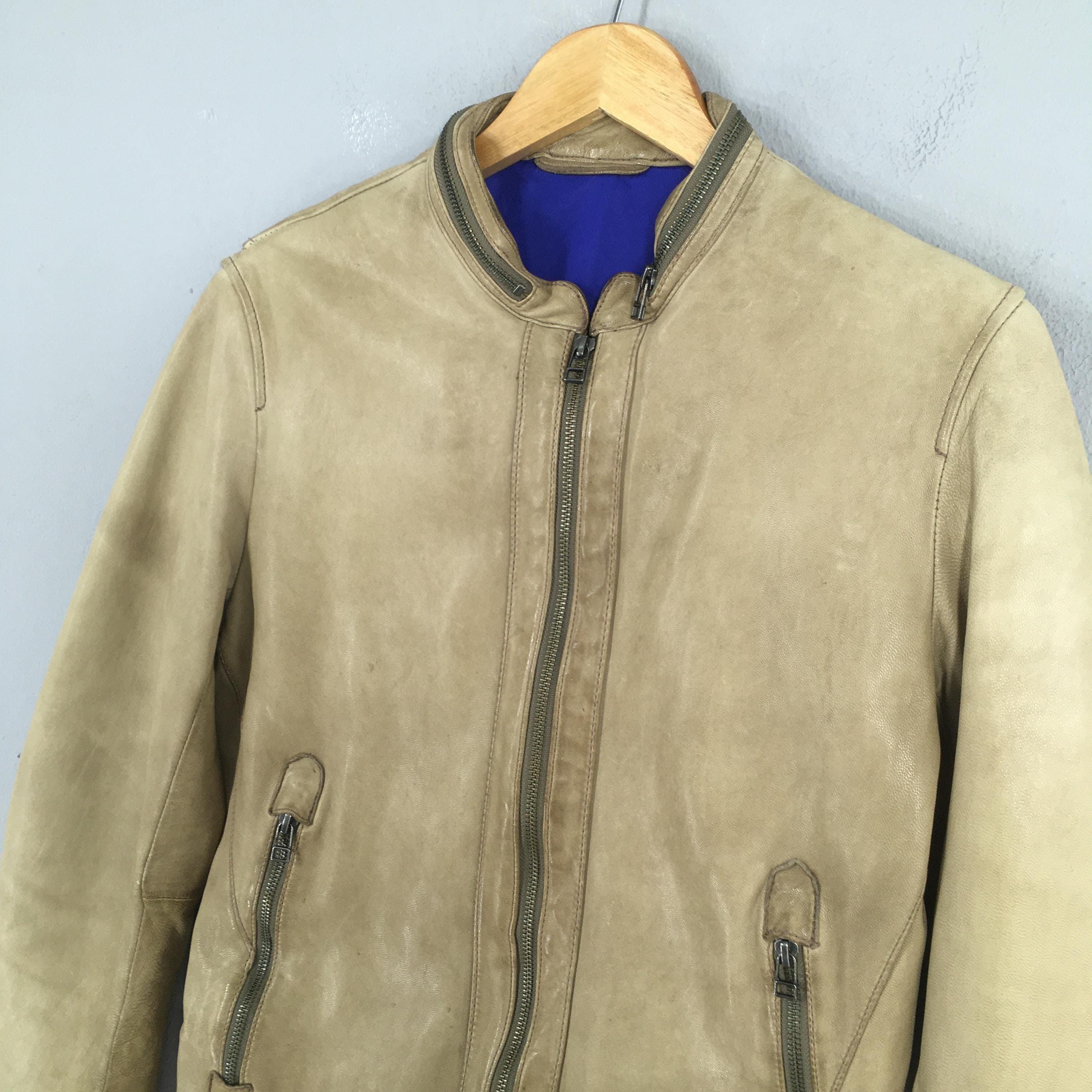 Melrose Vintage Men's Melrose Sheepskin Leather Jacket Small Size US S / EU 44-46 / 1 - 3 Thumbnail