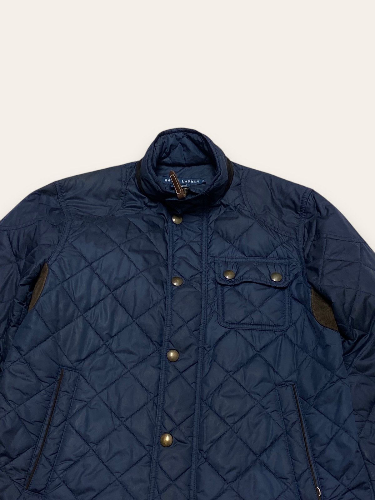 Ralph Lauren Vintage RALPH LAUREN QUILTED Jacket Navy Colour Size S / US 4 / IT 40 - 2 Thumbnail