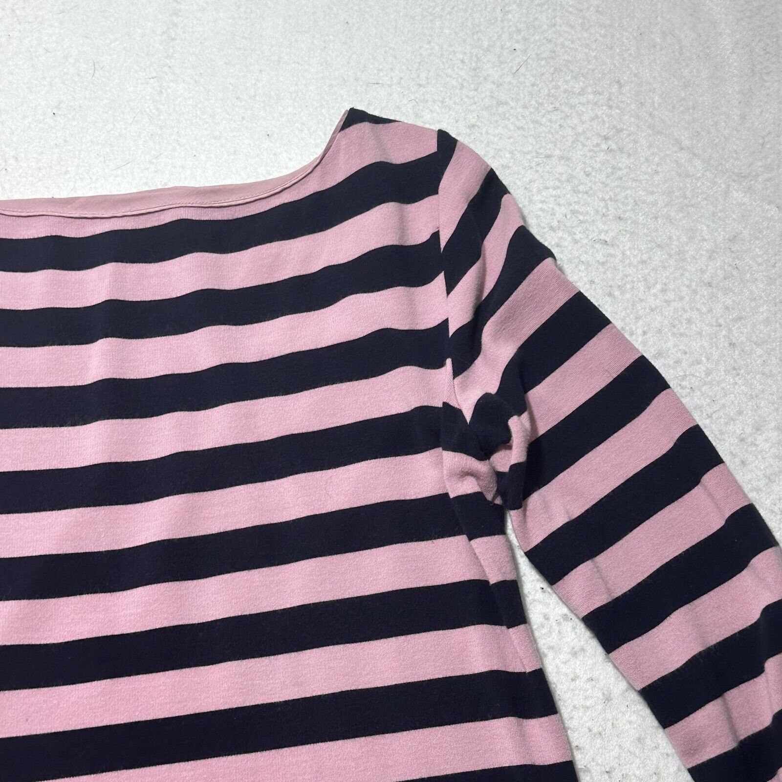 Other Talbots Medium Boat Neck Pink Blue Stripe Sweater Zipper Size M / US 6-8 / IT 42-44 - 12 Thumbnail