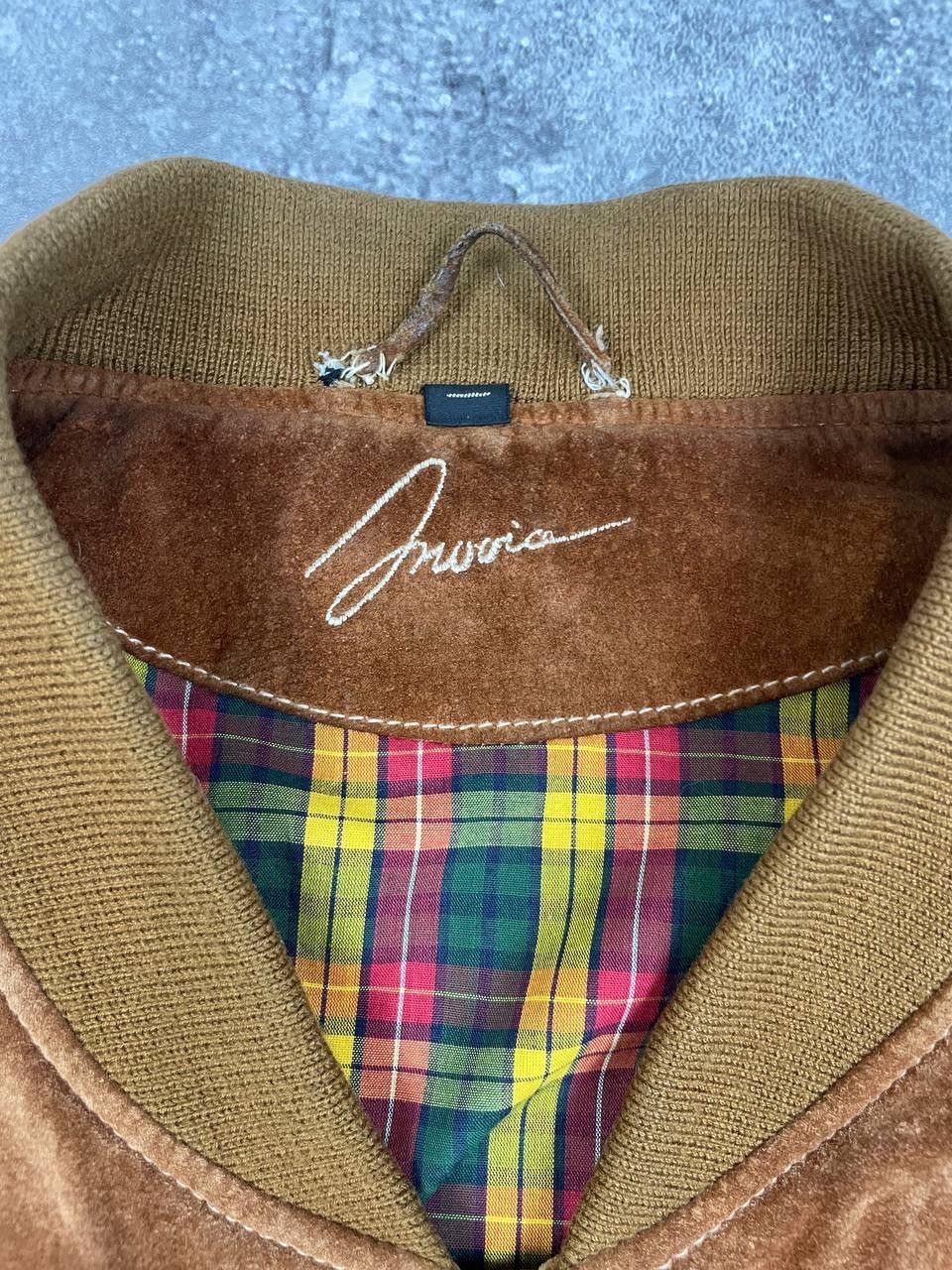 Vintage Vintage 90s Suede Leather Men Bomber Jacket Brown Size US XL / EU 56 / 4 - 4 Thumbnail