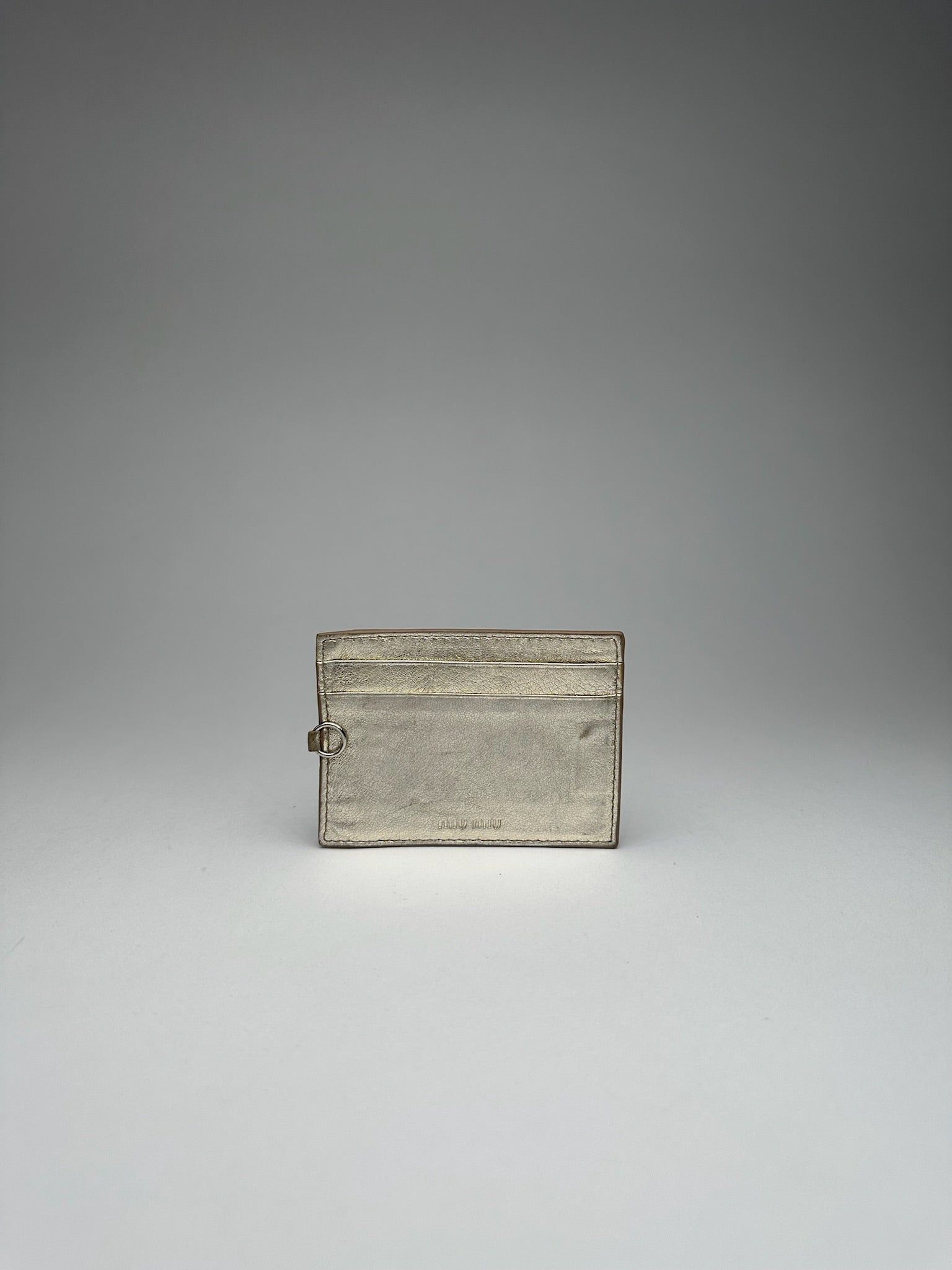 Miu Miu Vintage Leather Card holder silver Size ONE SIZE - 1 Thumbnail