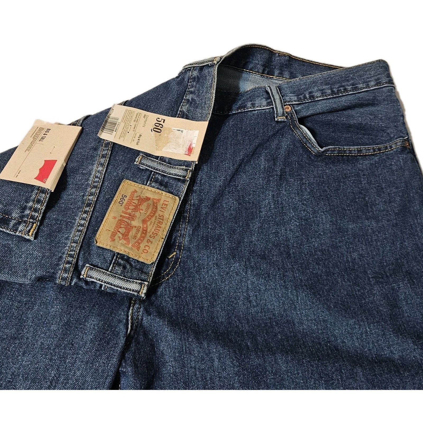 Levi's Nwt Levi’s 560 44x34 Comfort Fit Tapered Leg Jeans BIG TALL Size US 44 / EU 60 - 1 Thumbnail