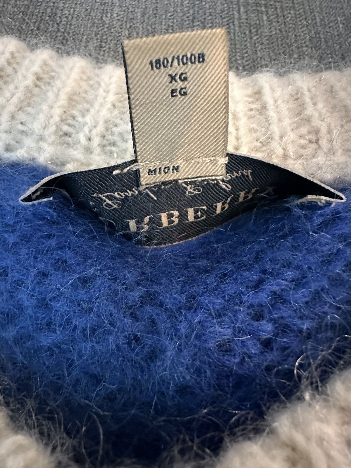 Burberry Burberry Mohair logo knit sweater Size US XL / EU 56 / 4 - 9 Thumbnail