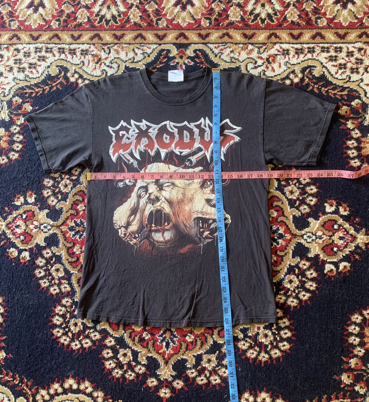 Band Tees × Exodus Vintage Exodus Tour Thrash Metal Band Tee Size US M / EU 48-50 / 2 - 10 Thumbnail