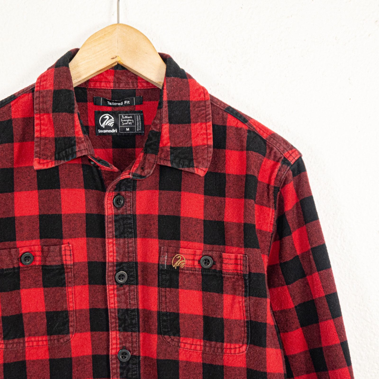 Other Swanndri Medium Tailored fit Marylebone Shirt Black Red Size US M / EU 48-50 / 2 - 3 Thumbnail