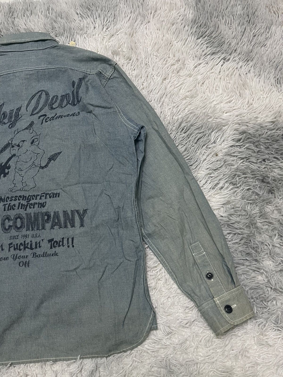 Tedman 90s TED COMPANY DENIM WORKWEAR SHIRT Size US L / EU 52-54 / 3 - 17 Thumbnail