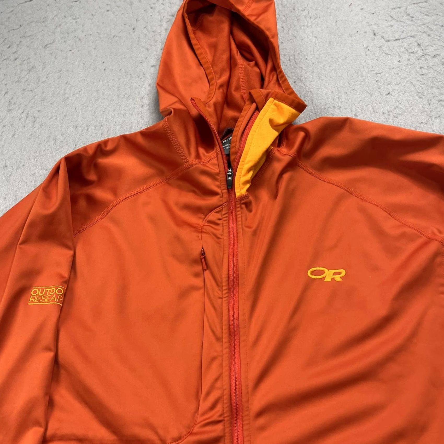 Outdoor Research VINTAGE Outdoor Research Centrifuge Jacket Womens? Mens? - Wait, original is Mens XL Orange Centrifuge Hooded Softshell Full Zip Size US XL / EU 56 / 4 - 2 Thumbnail