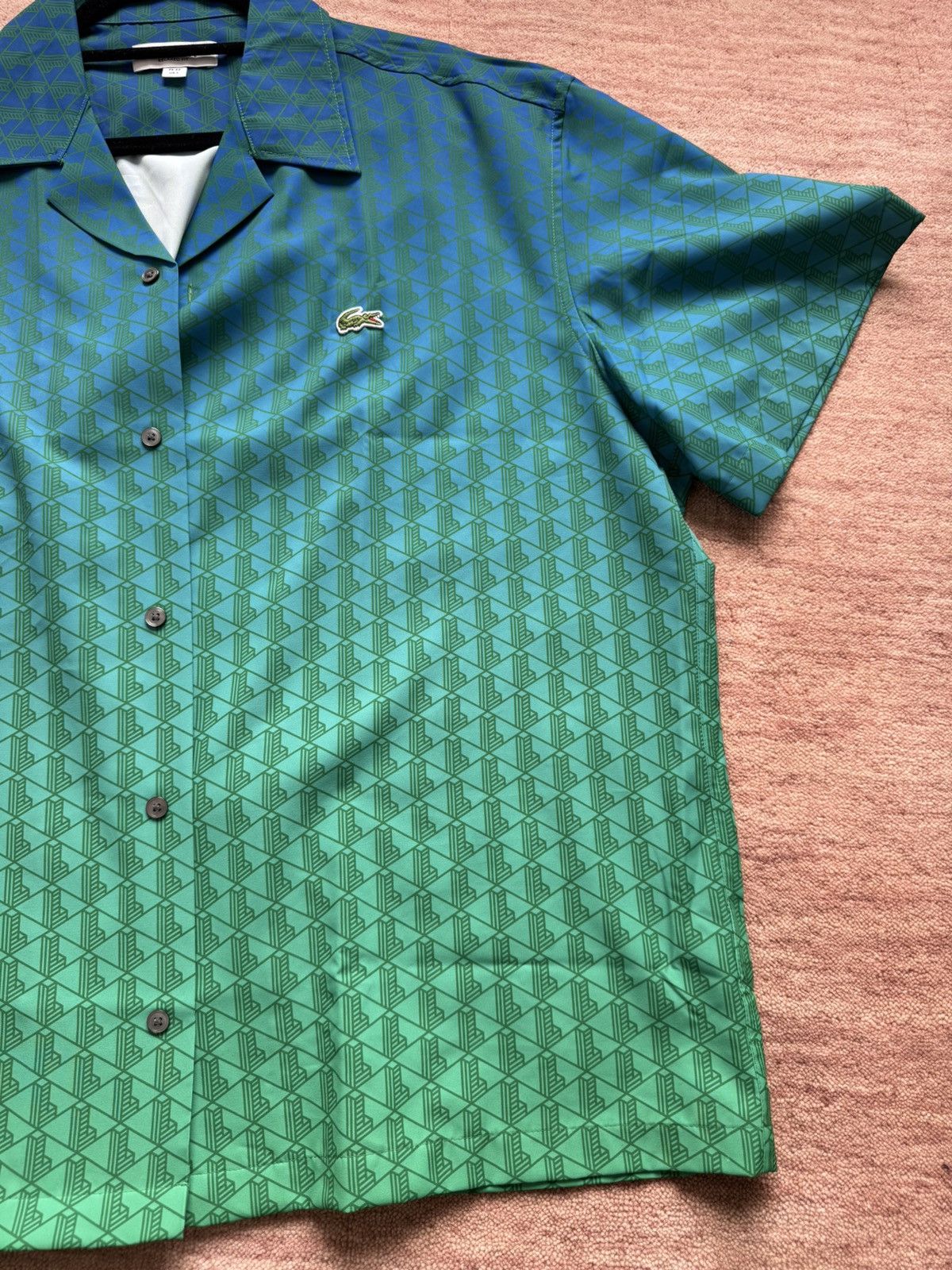 Lacoste Lacoste Ombré Gradient Botega Green Print Button Down Size US L / EU 52-54 / 3 - 3 Thumbnail