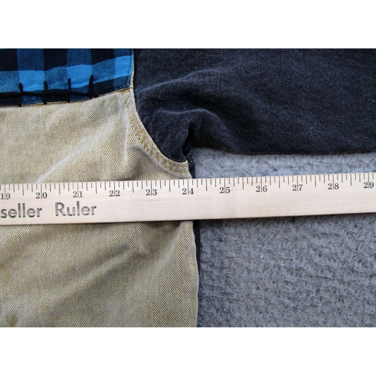 Vintage VINTAGE Carole Little Jacket Women's Denim Patchwork Boho Chic Read Size L / US 10 / IT 46 - 5 Thumbnail