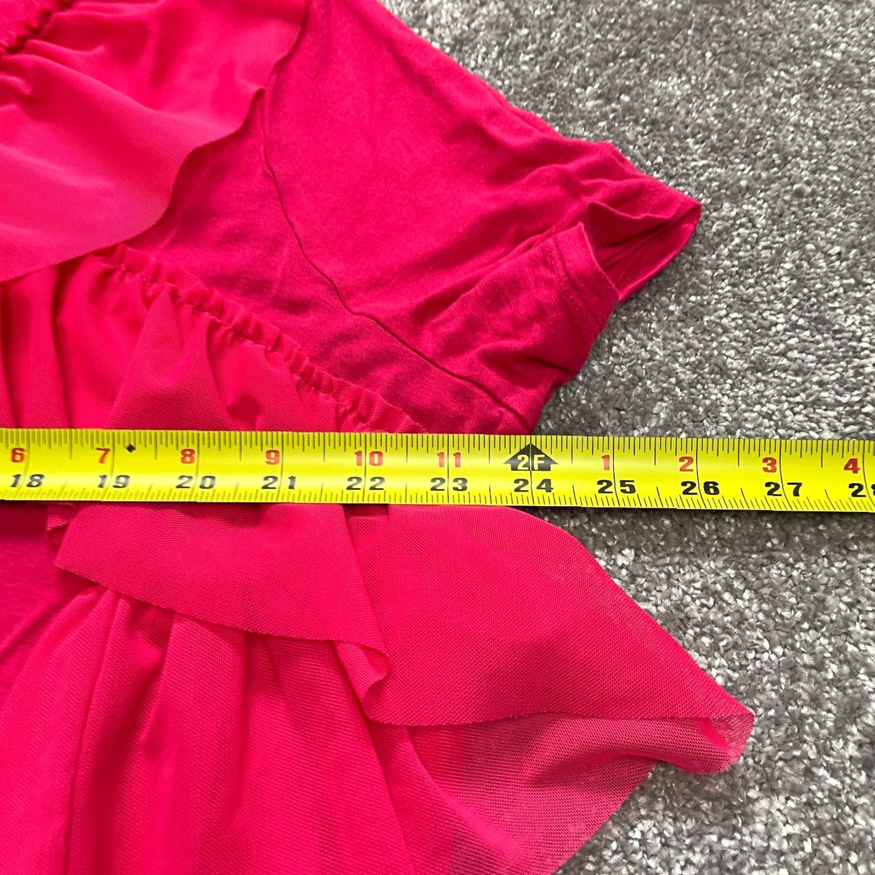 Vintage Cato Shirt Womens XL Pink Short Sleeve Ruffle Side Soft Casual Stretch Rayon Top Size XL / US 12-14 / IT 48-50 - 4 Thumbnail