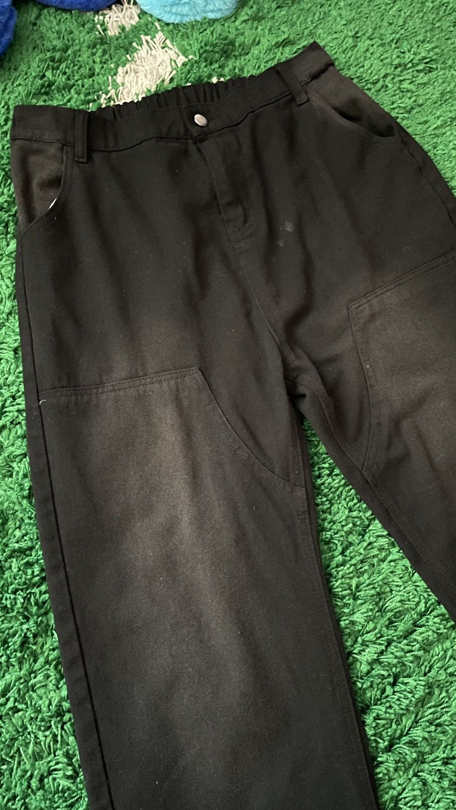 Vintage Carpenter style black denim jeans baggy flare Size US 32 / EU 48 - 4 Thumbnail
