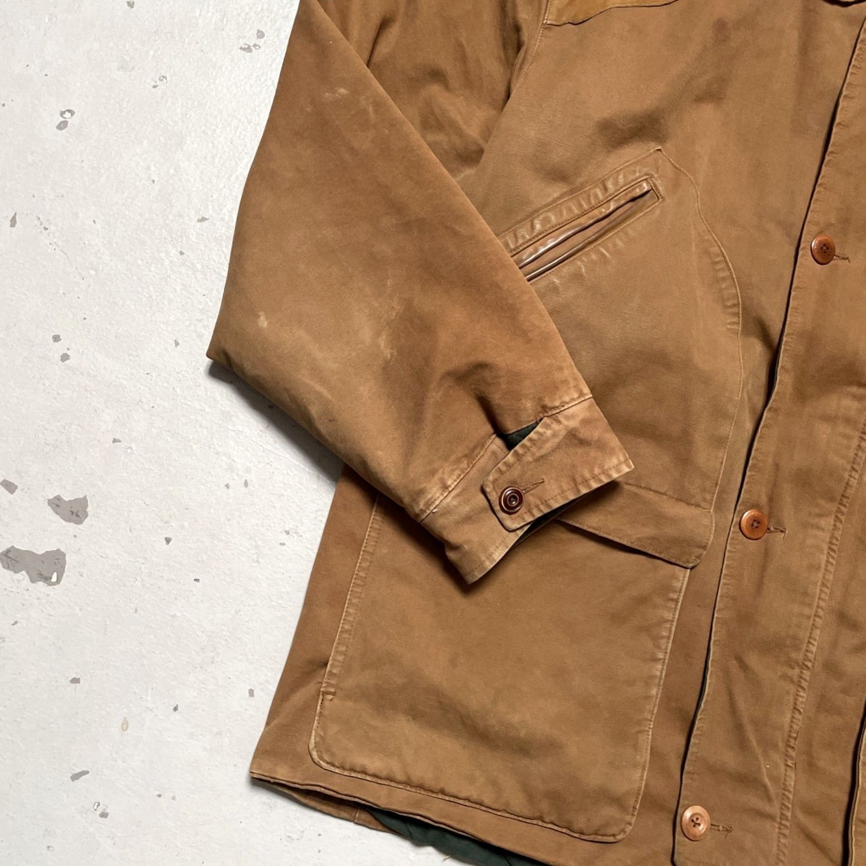 Polo Ralph Lauren VINTAGE Polo Ralph Lauren Jacket Polo Sportsman Barn Ranch Leather Trim Jacket Made USA XL Mens Brown USA Rancher Distressed Workwear Chore Size US XL / EU 56 / 4 - 2 Thumbnail