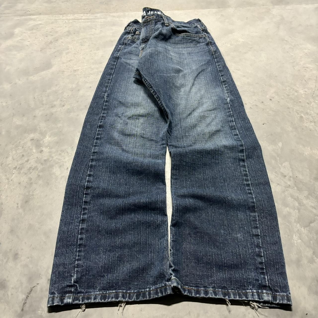 Japanese Brand × Vintage Crazy Vintage Y2K/2000s Grunge Dark Wash Bootcut Denim Jeans! Size US 34 / EU 50 - 3 Thumbnail