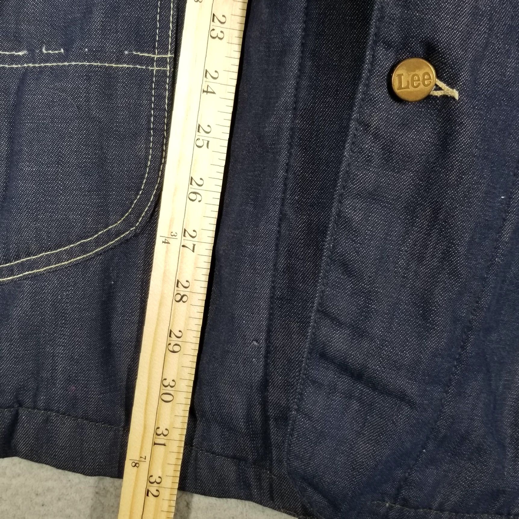 Lee VINTAGE Lee Jacket Mens XL Blue Denim Blanket Lined Chore Coat USA Sanforized Jacket/Coat Size US XL / EU 56 / 4 - 7 Thumbnail
