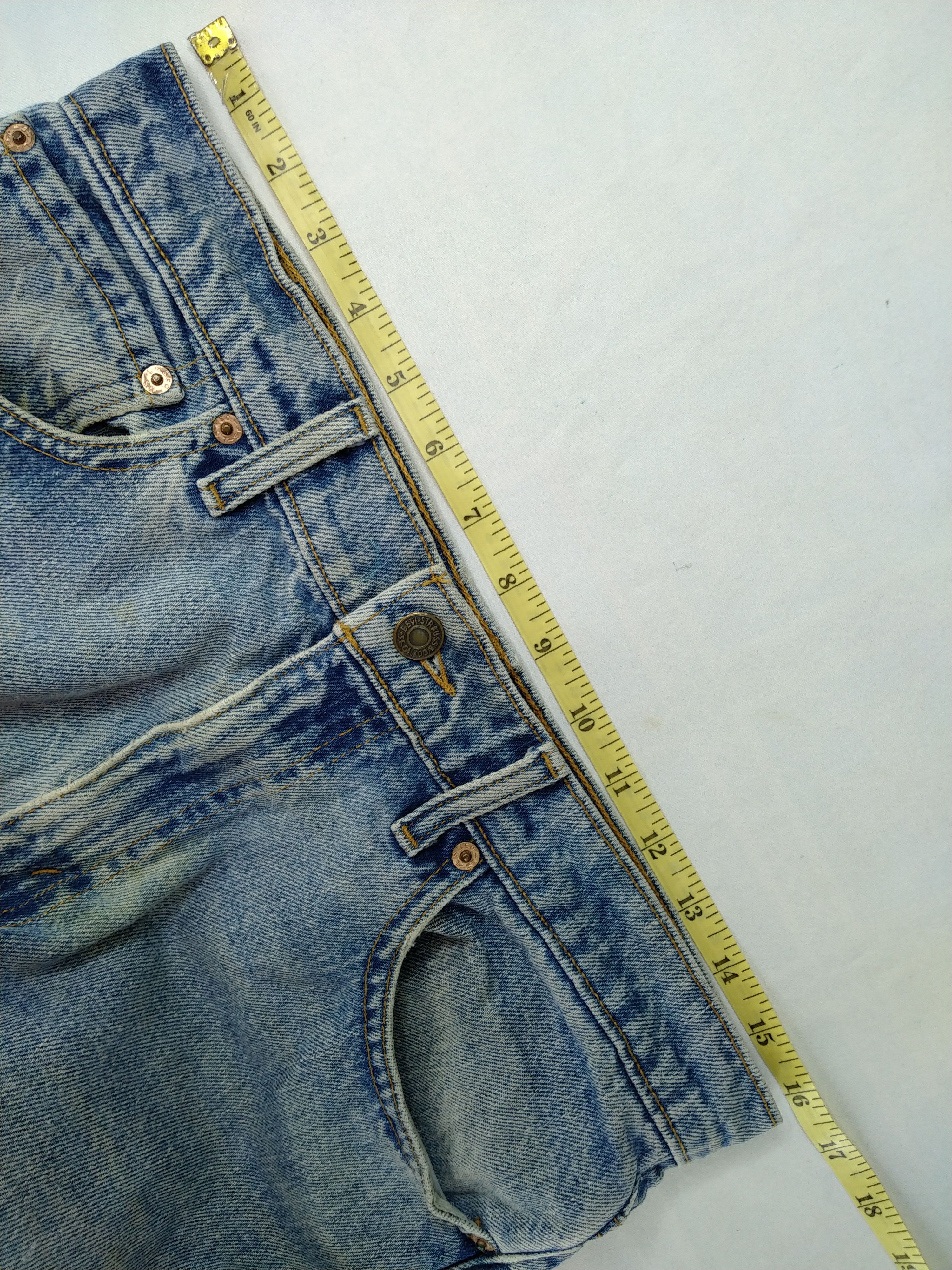 Japanese Brand 90s Blue Wash Vintage Levi's 550 Relaxed Denim 32x28.5 JN436 Size US 32 / EU 48 - 5 Thumbnail