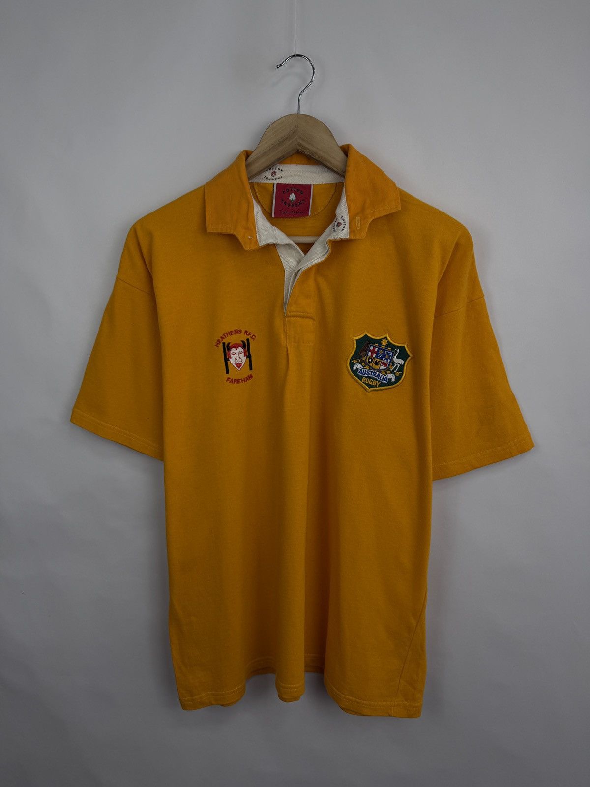 Cotton Traders 🏉🇦🇺 Vtg 90s Cotton Traders Australia Rugby Heathens Fareham Size US L / EU 52-54 / 3 - 2 Thumbnail