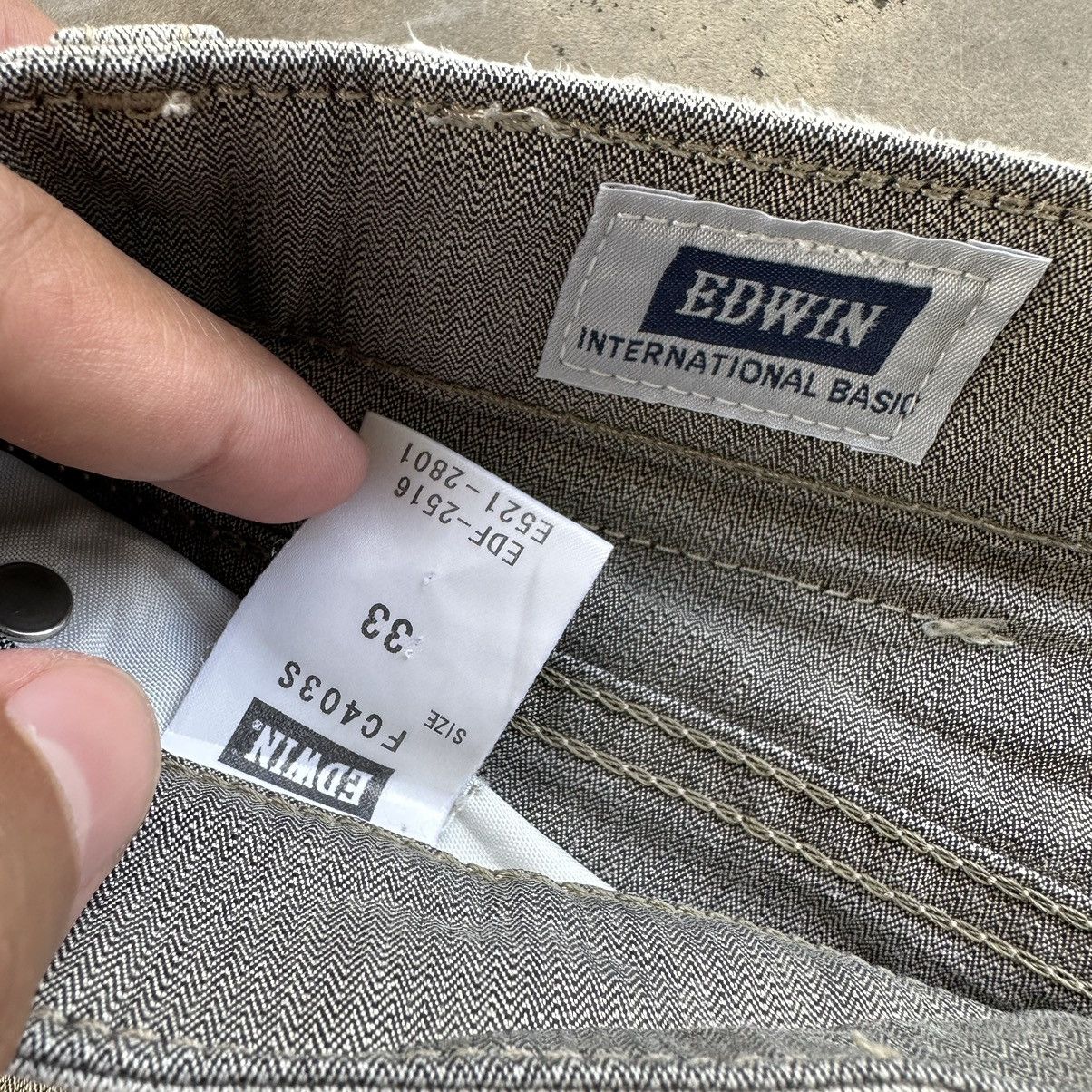 Edwin × Japanese Brand × Vintage Vintage Edwin Japan Herringbone Style Casual Trousers Pants Size US 32 / EU 48 - 7 Thumbnail