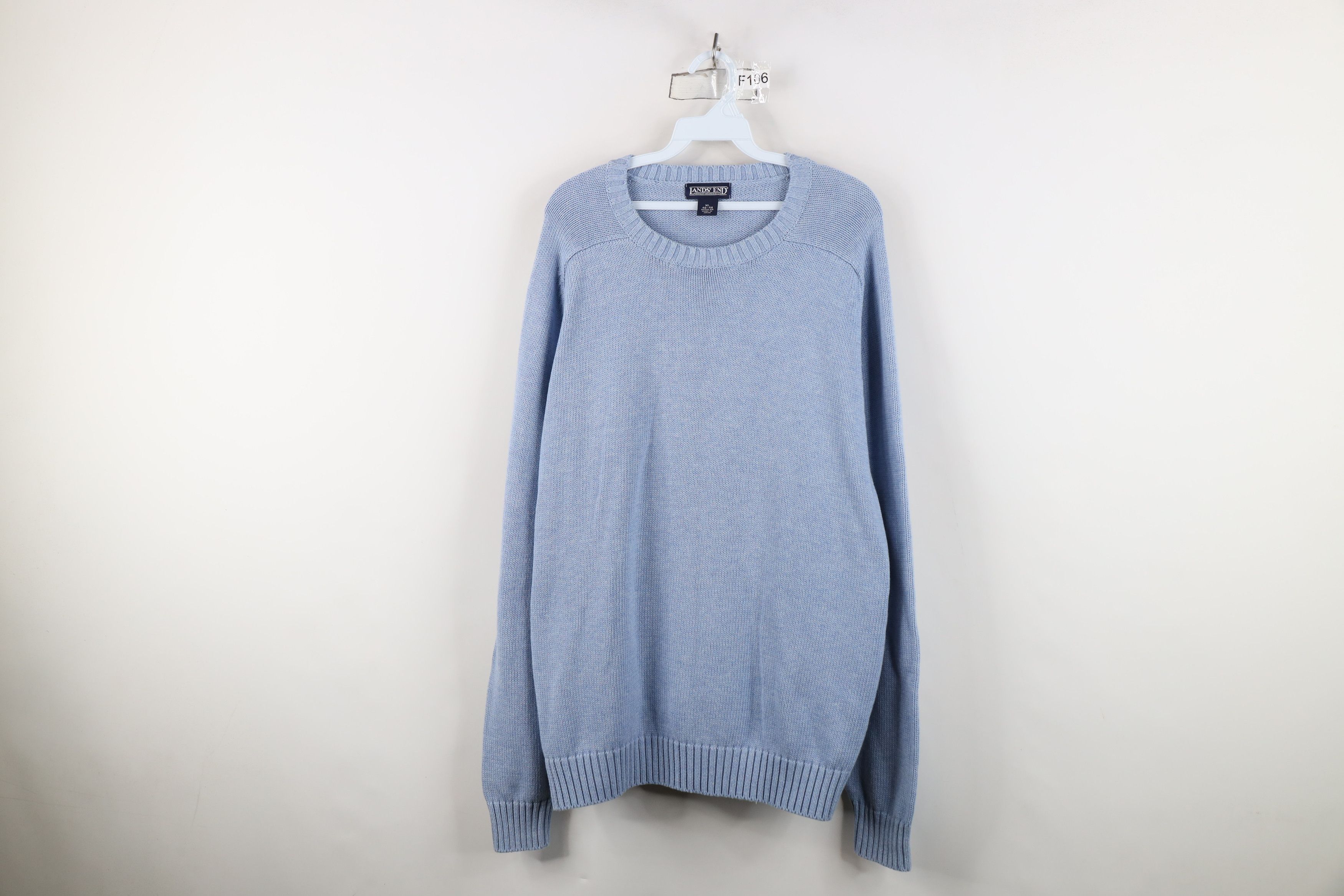 Lands' End Vintage 90s Lands End Crewneck Sweater Carolina Blue Japan Size US XL / EU 56 / 4 - 1 Thumbnail
