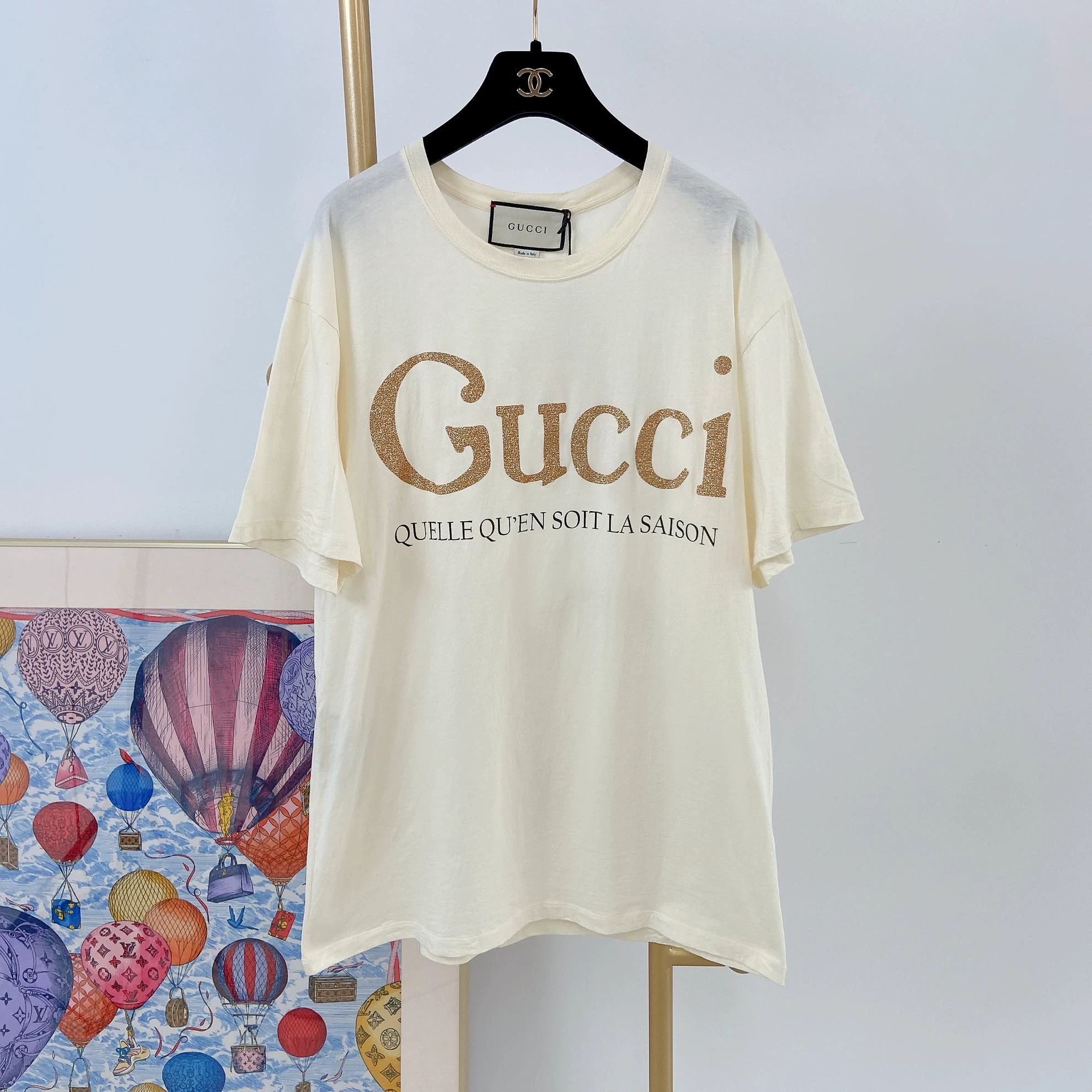 Gucci Gucci Gold Logo T - Shirt S Size US S / EU 44-46 / 1 - 2 Thumbnail