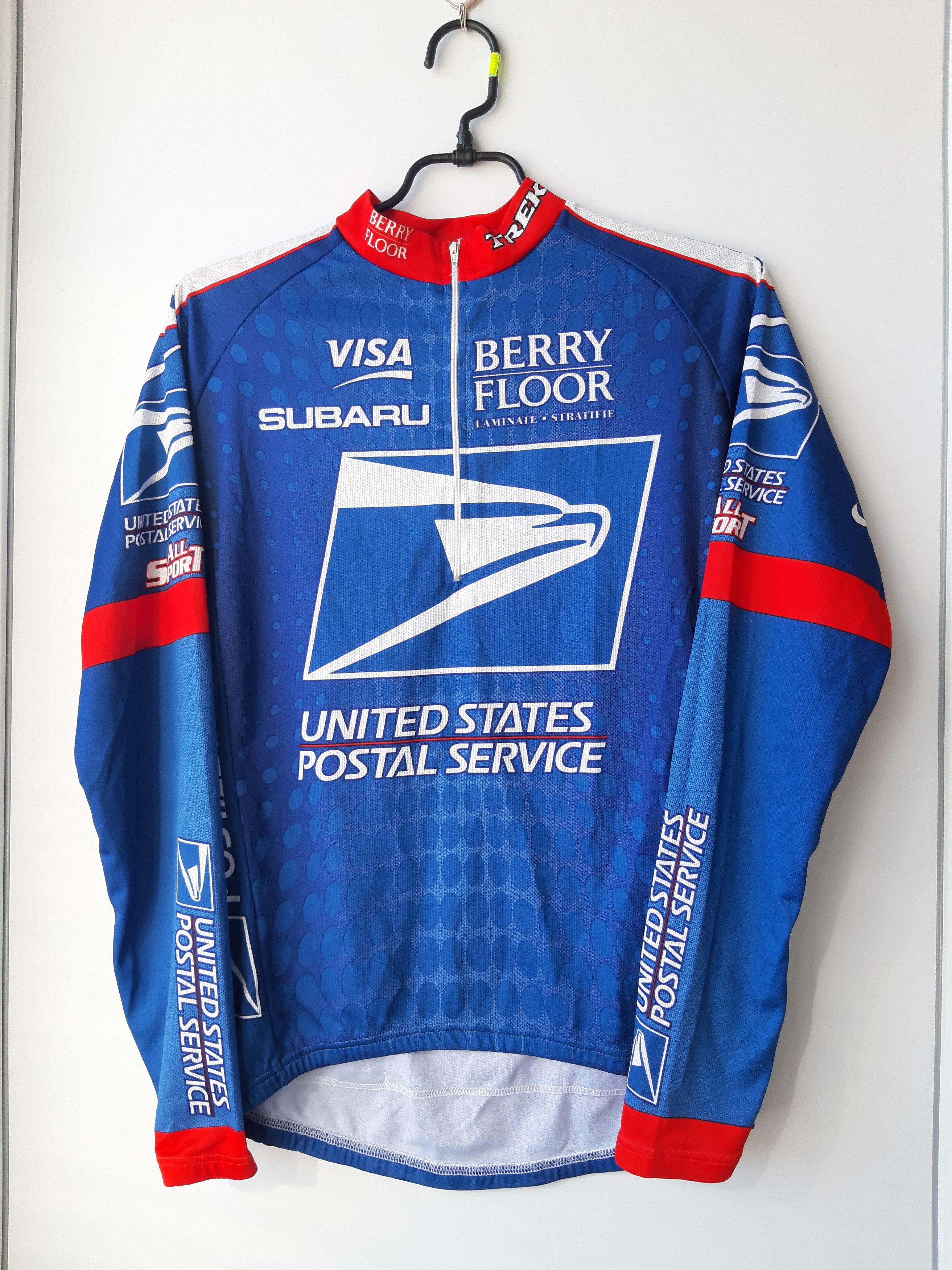 USPS Trek Nike mens long sleeve cycling jersey