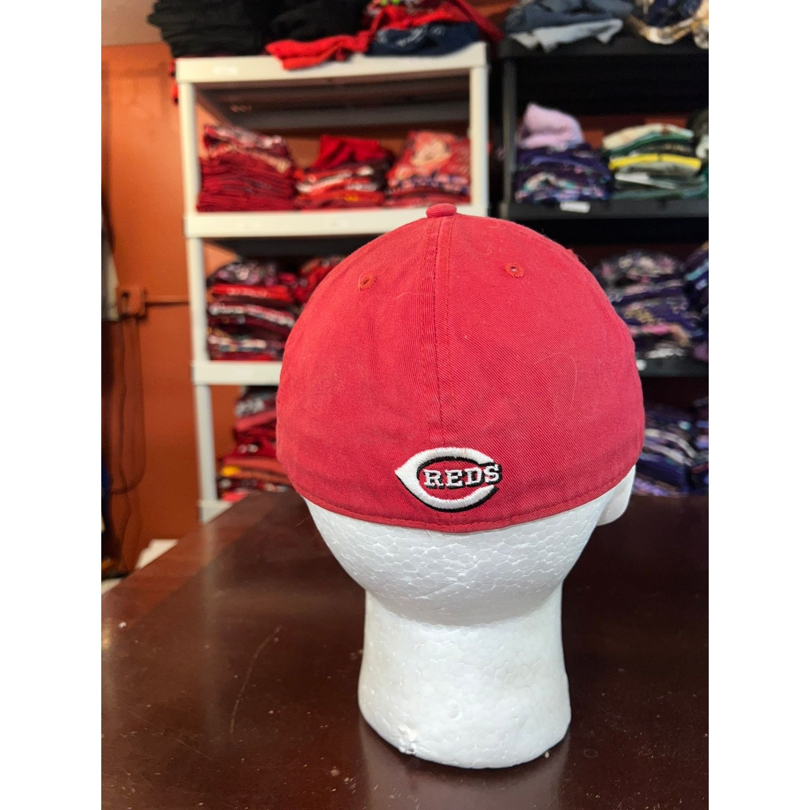 47 Brand Cincinnati Reds Hat 47 Brand MLB Baseball Red Torn Worn Cap Size ONE SIZE - 4 Thumbnail