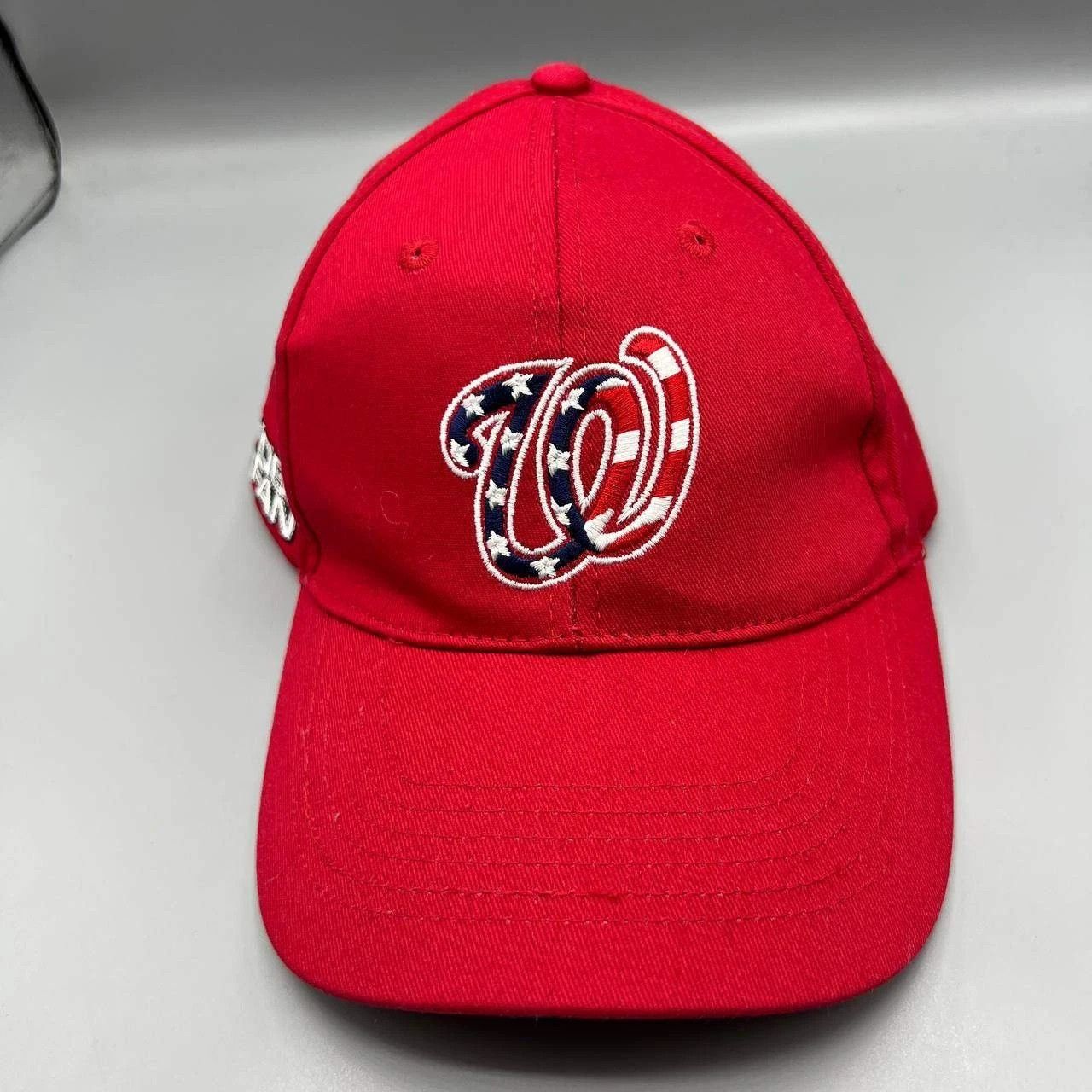Other Washington Nationals Hat Men Red Embroidered Strap Back Cap Size ONE SIZE - 3 Thumbnail