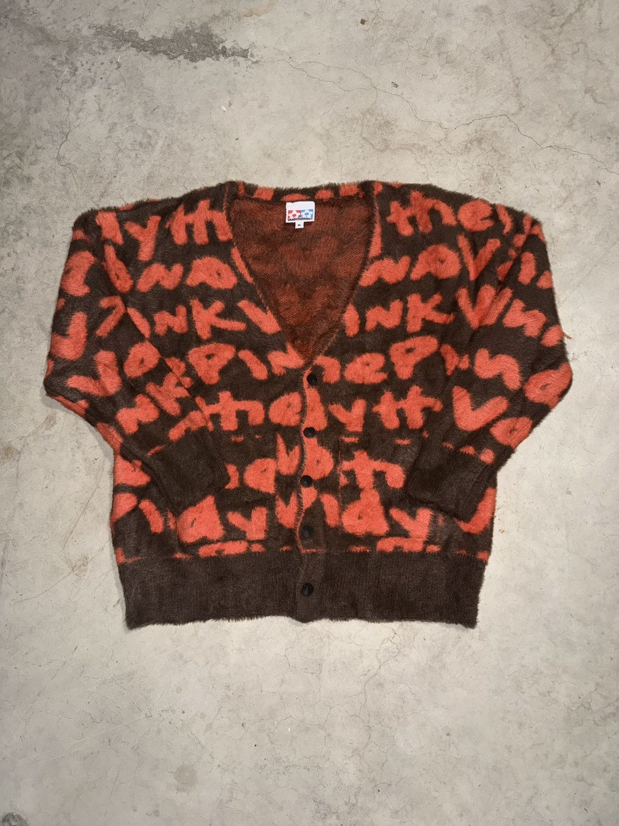 Vandy The Pink Vandy The Pink Graffiti Cardigan Heavyweight Sweater NWOT Size US XL / EU 56 / 4 - 1 Thumbnail
