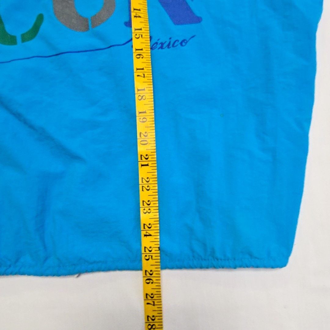 Vintage Vintage Cancun Mexico Windbreaker Jacket Blue Hooded XL Size US M / EU 48-50 / 2 - 17 Thumbnail