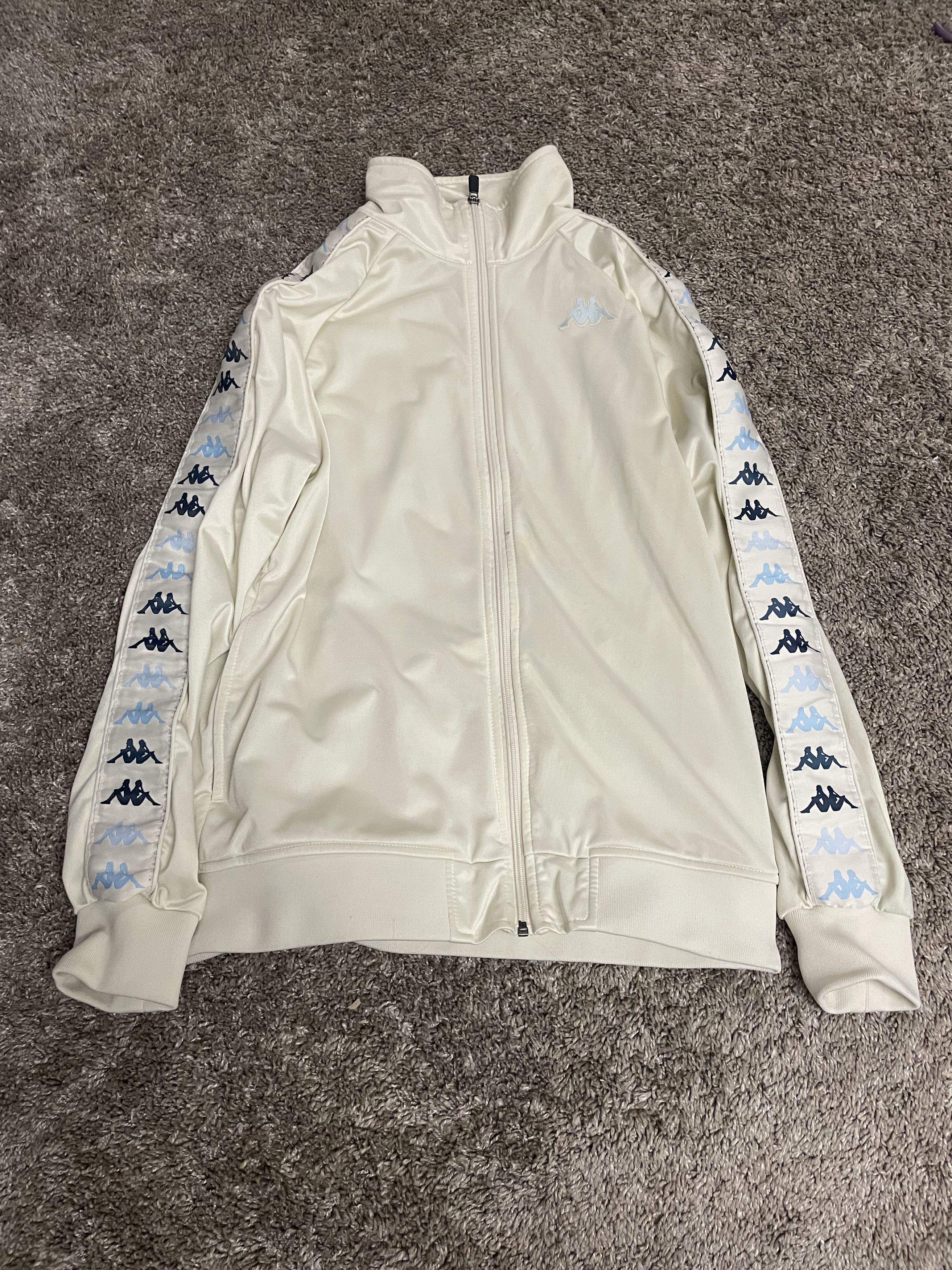 Kappa Mens Kappa Cream Reflective Track Jacket Size US M / EU 48-50 / 2 - 1 Thumbnail