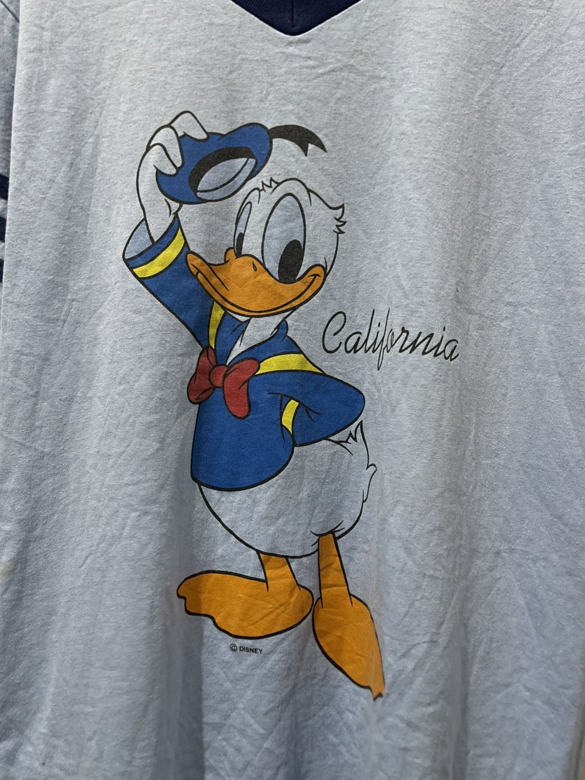 Vintage 80s Vtg Disney Donald Duck Velva Sheen Size US M / EU 48-50 / 2 - 5 Thumbnail