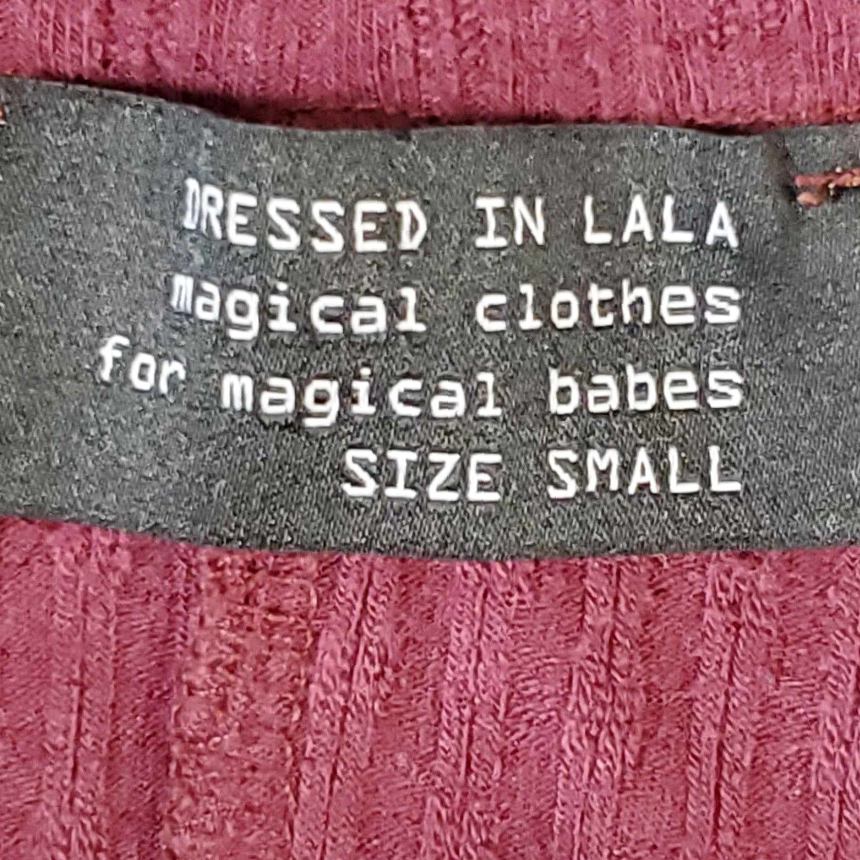 Vintage Dressed In Lala T-Shirt Dress Ribbed Oversized Short Sleeve Side Slits Red Small Womens Size S / US 4 / IT 40 - 2 Thumbnail