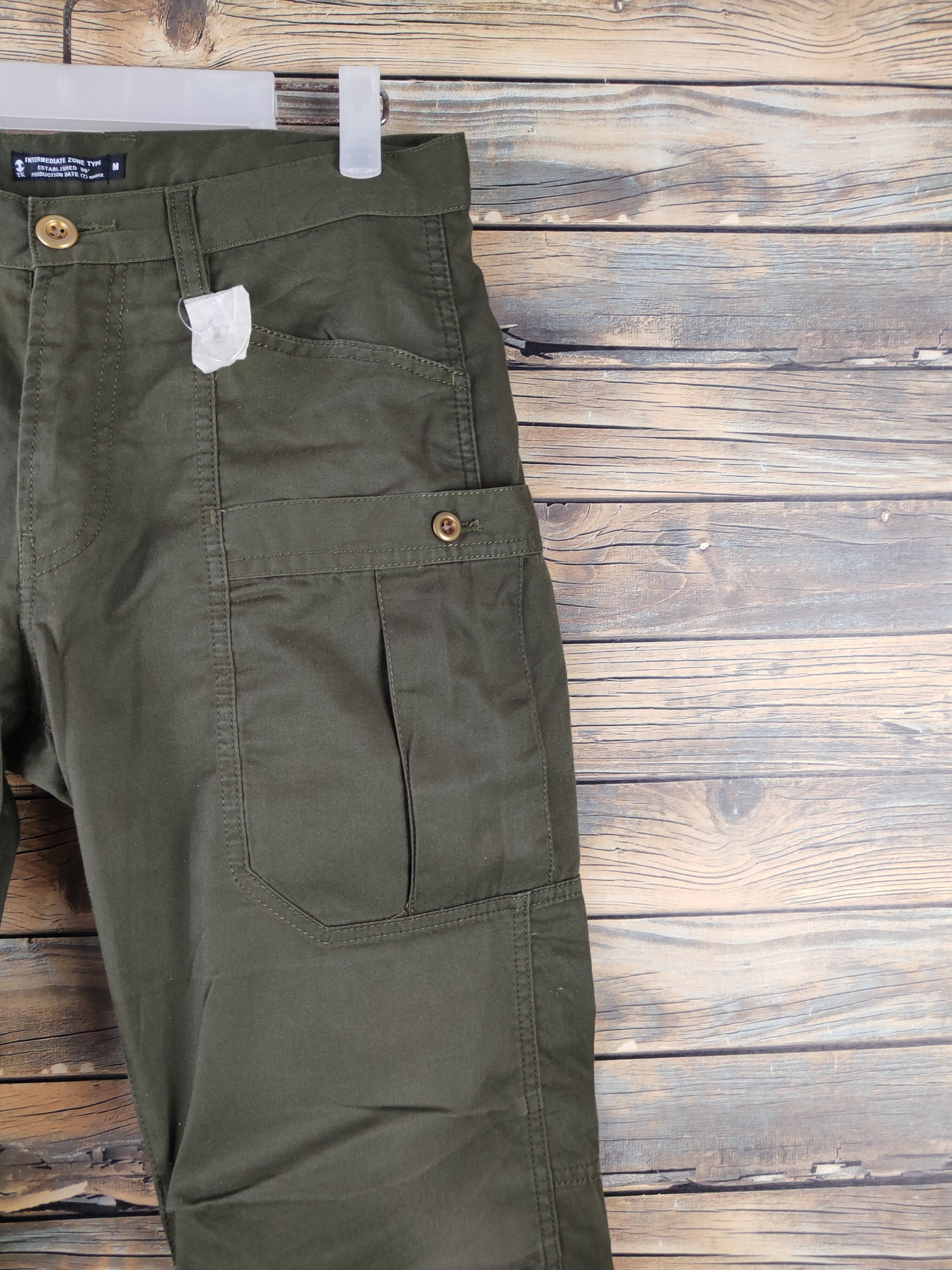 Japanese Brand DL TK Olive Multipocket utility Tactical Cargo Pants #089 Size US 30 / EU 46 - 5 Thumbnail