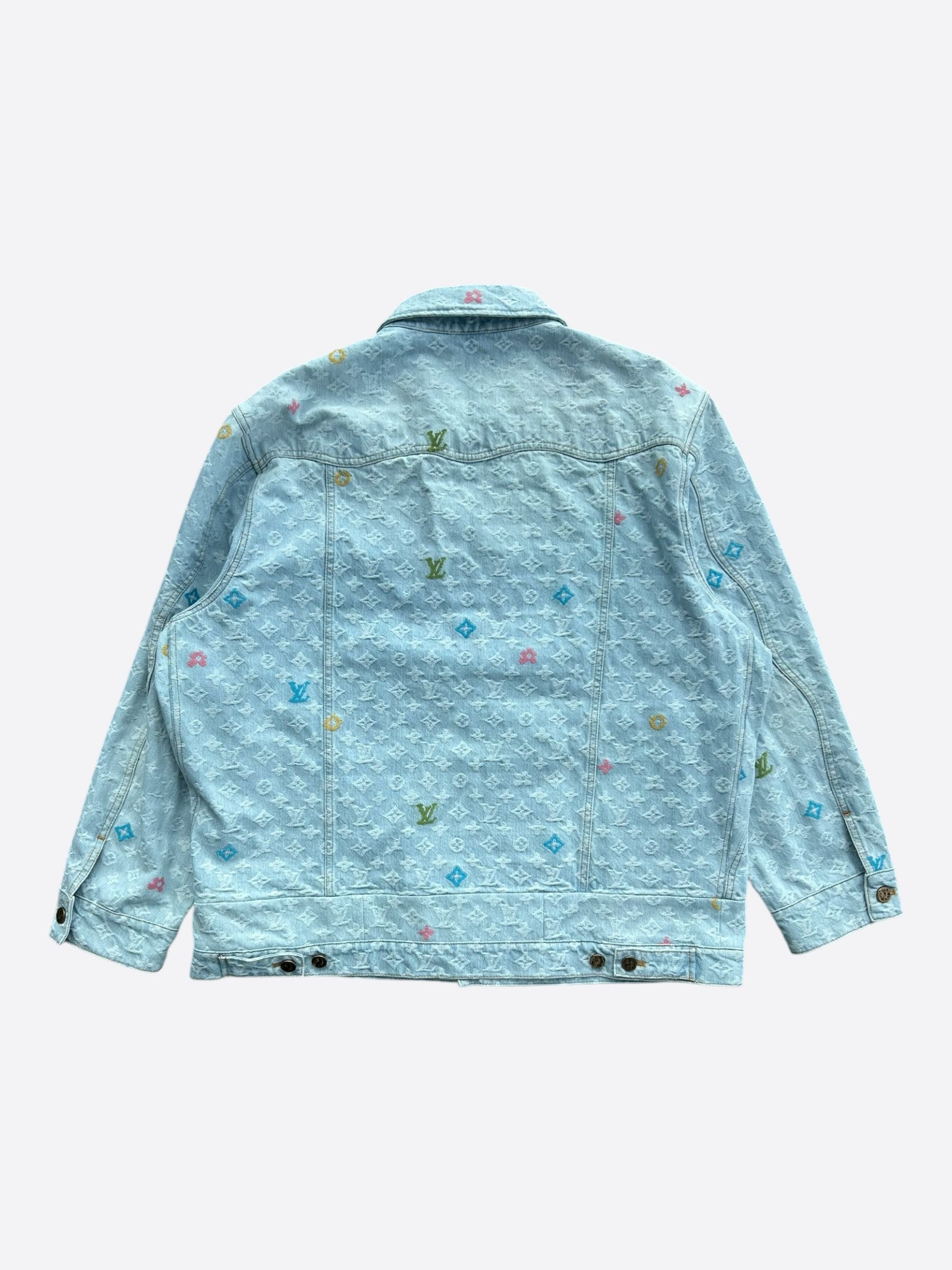 Louis Vuitton Louis Vuitton Tyler The Creator Blue & White Monogram Jacket Size US XXL / EU 58 / 5 - 2 Thumbnail