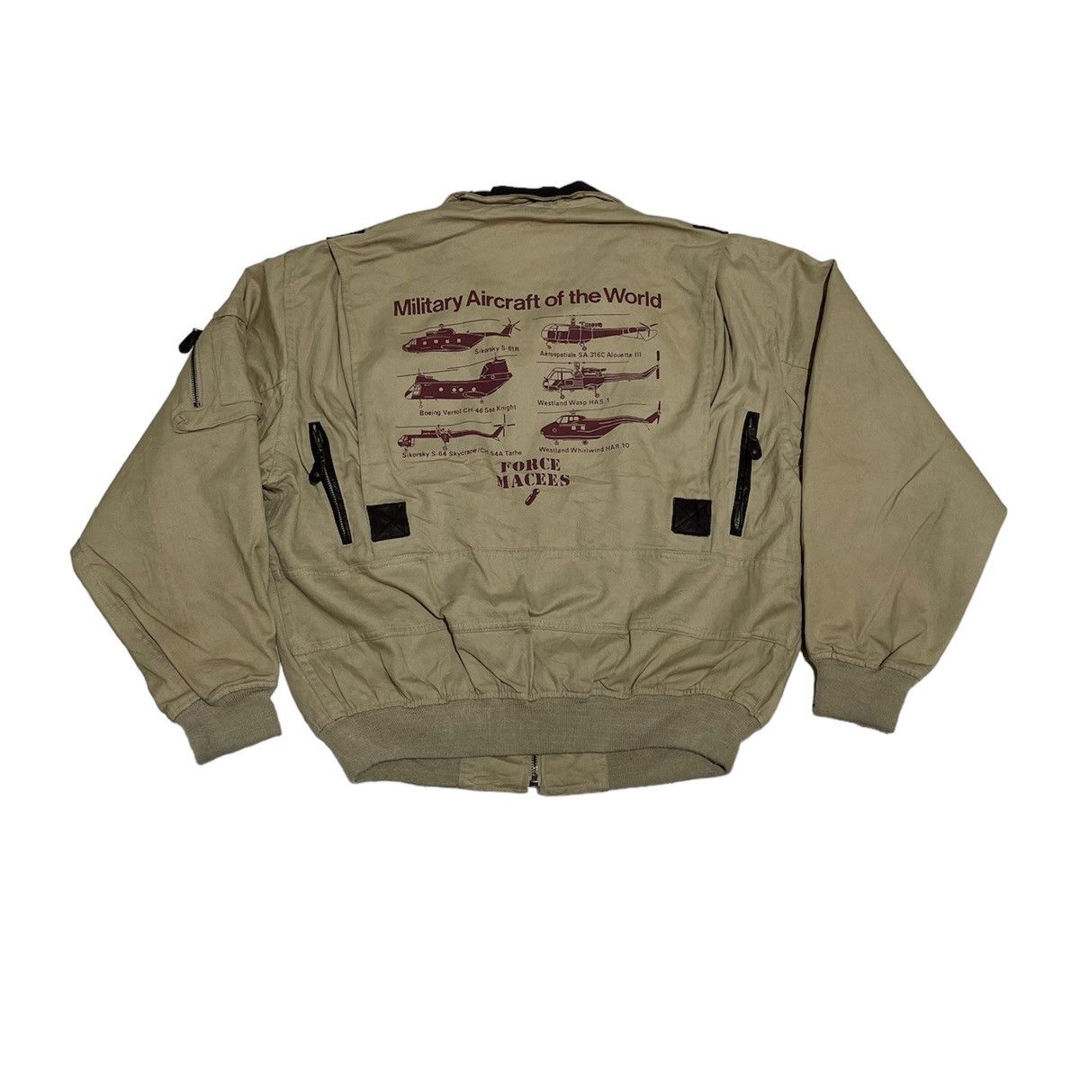 Japanese Brand × Kadoya Kadoya Military Aircraft Type A2 Mix Leather Jacket Size US M / EU 48-50 / 2 - 1 Thumbnail