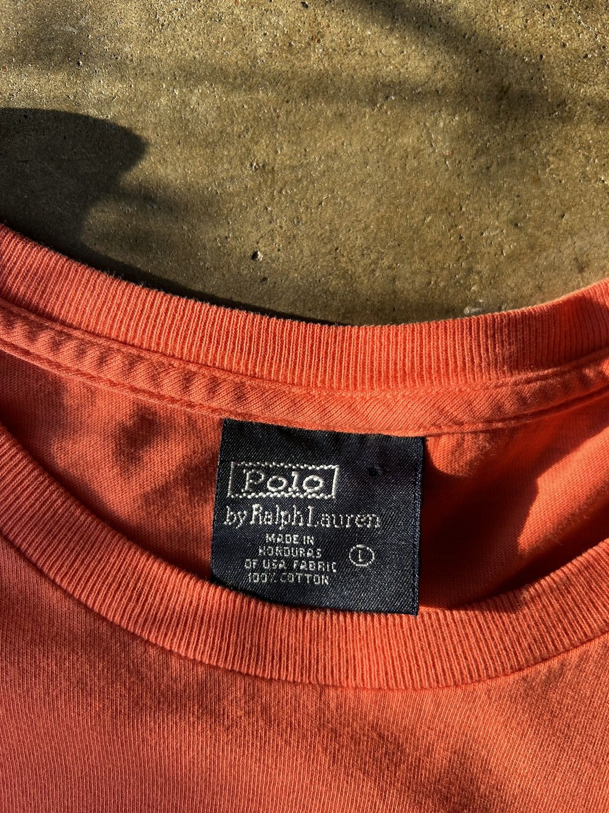 Polo Ralph Lauren × Vintage Vintage Y2K Polo Ralph Lauren Pocket Logo T Orange Size L Size US L / EU 52-54 / 3 - 3 Thumbnail