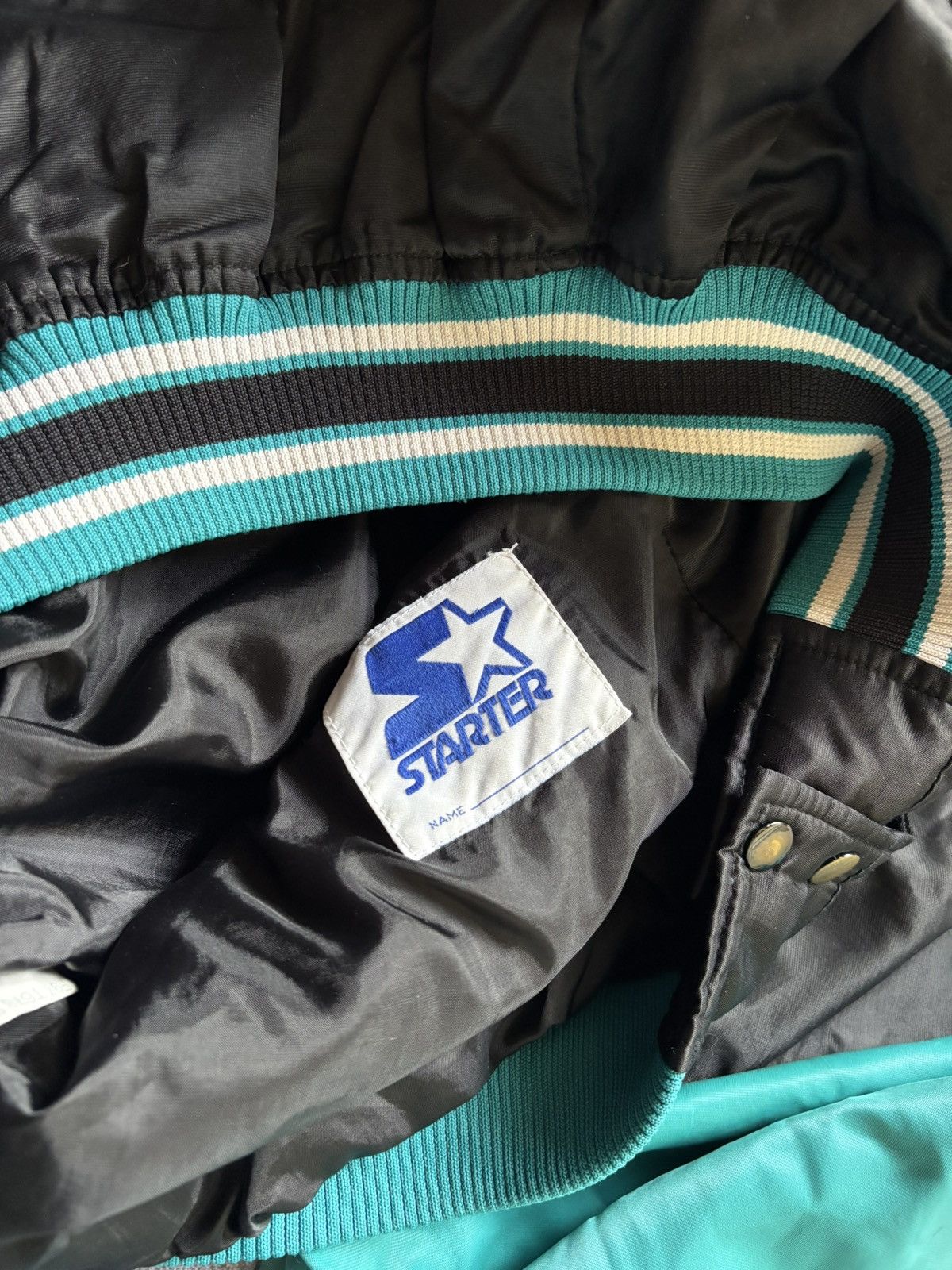 Starter Vintage 90s MLB Florida Marlins Starter Diamond Satin Jacket Size US L / EU 52-54 / 3 - 12 Thumbnail