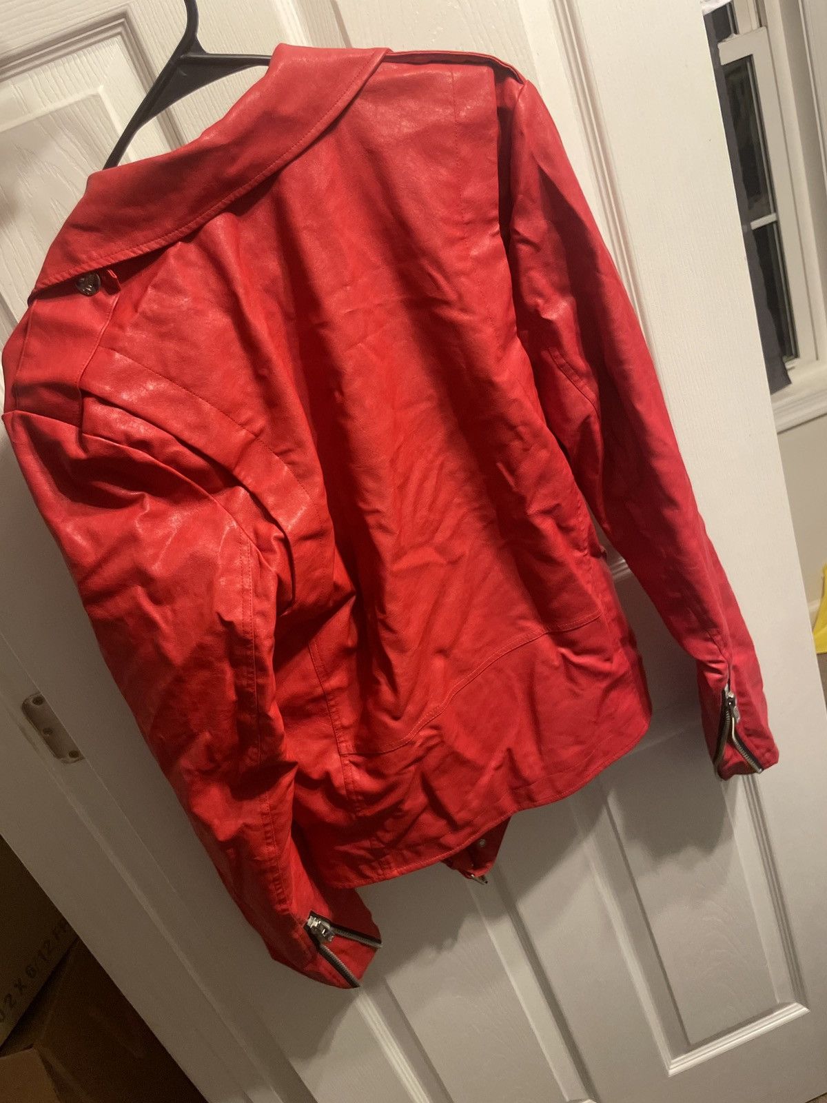 Tripp NYC × Vintage Tripp NYC Red Leather Moto Jacket Size US S / EU 44-46 / 1 - 5 Thumbnail
