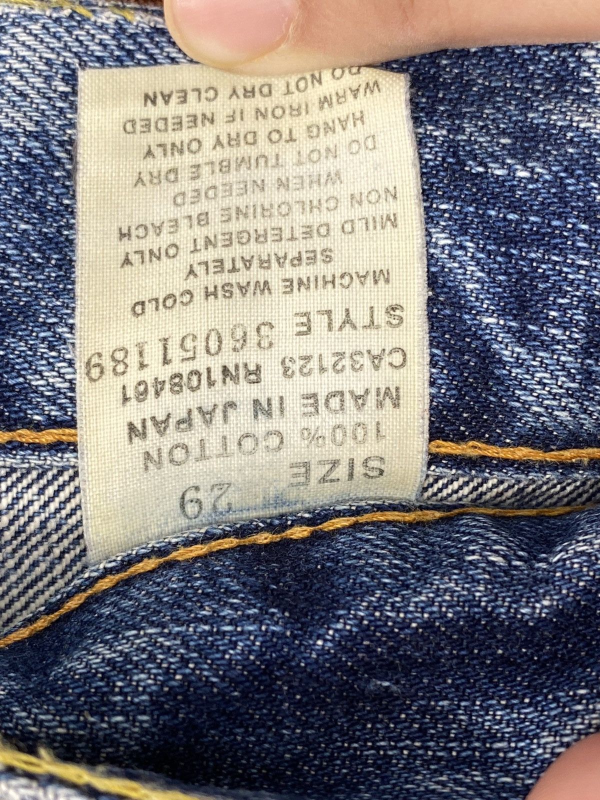 Japanese Brand Japanese Brand Distressed Acid Blue Wash Style Size US 34 / EU 50 - 18 Thumbnail