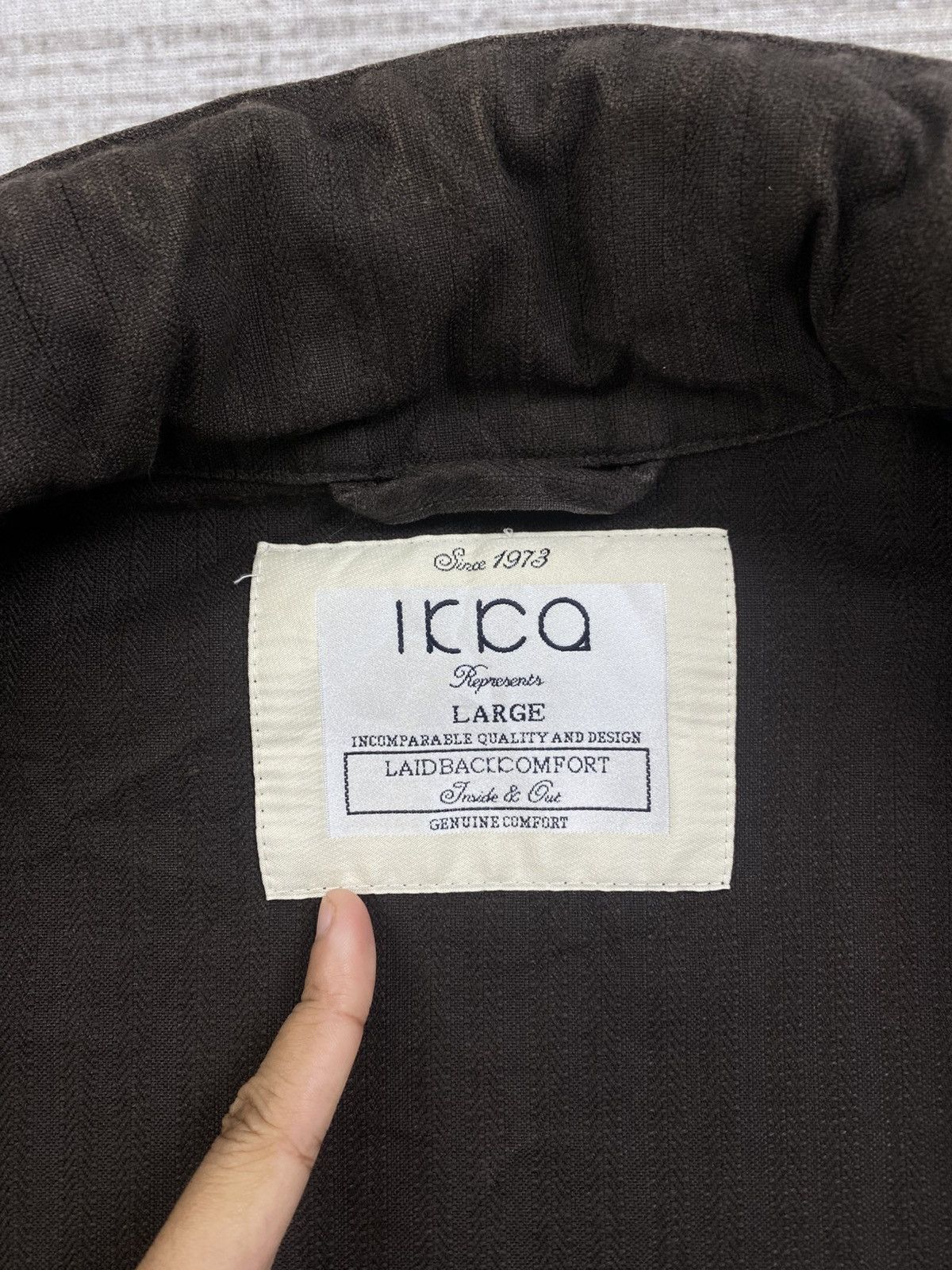 Japanese Brand × Vintage Vtg Ikka Genuine Comfort Nice Brown Fullzip Cotton Jacket Size US M / EU 48-50 / 2 - 10 Thumbnail