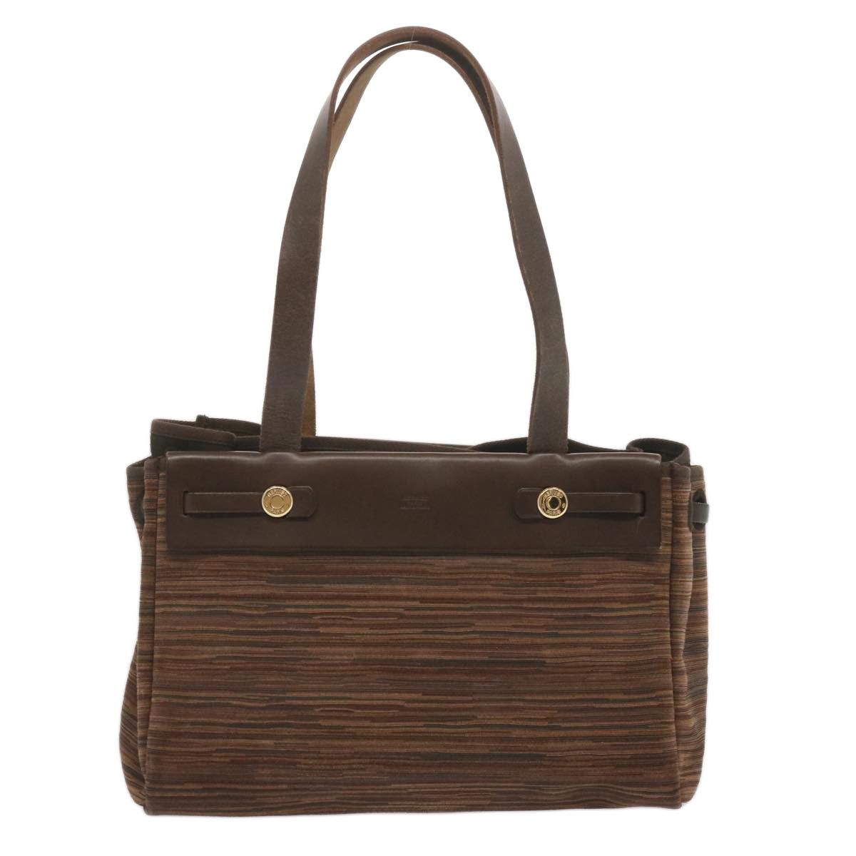 image of Hermes Herbag Tote in Brown, Women's