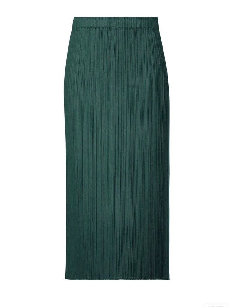 Issey Miyake Issey Miyake Dark green pleated skirt Size 26" / US 2 / IT 38 - 1 Thumbnail