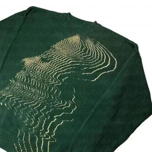 Aran Isles Knitwear × Japanese Brand New Vintage Y2K Face Layer Print Knit Sweater Size US M / EU 48-50 / 2 - 4 Thumbnail