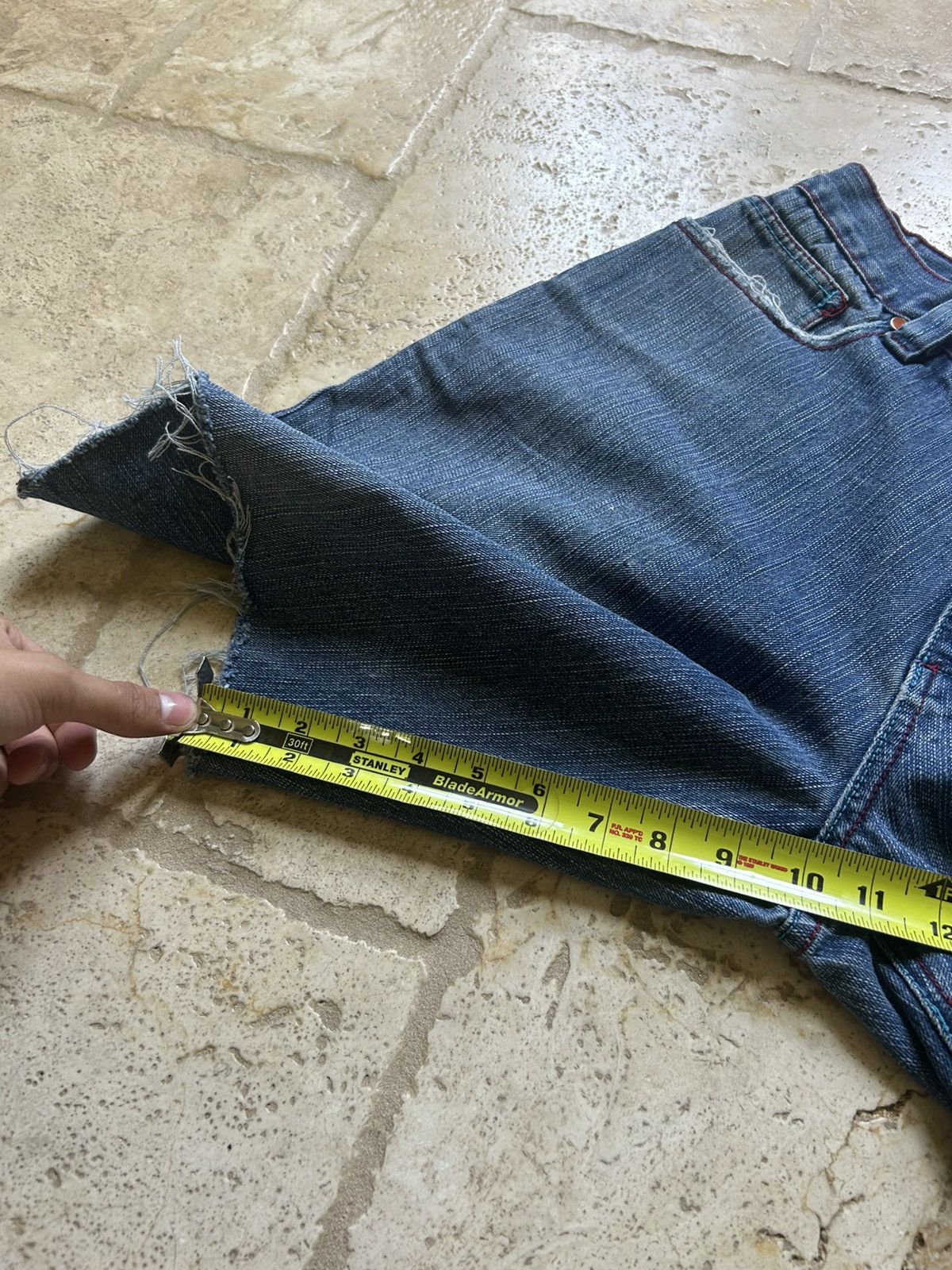 Coogi Vintage 00s Coogi Tribal Denim Jorts Size US 36 / EU 52 - 5 Thumbnail