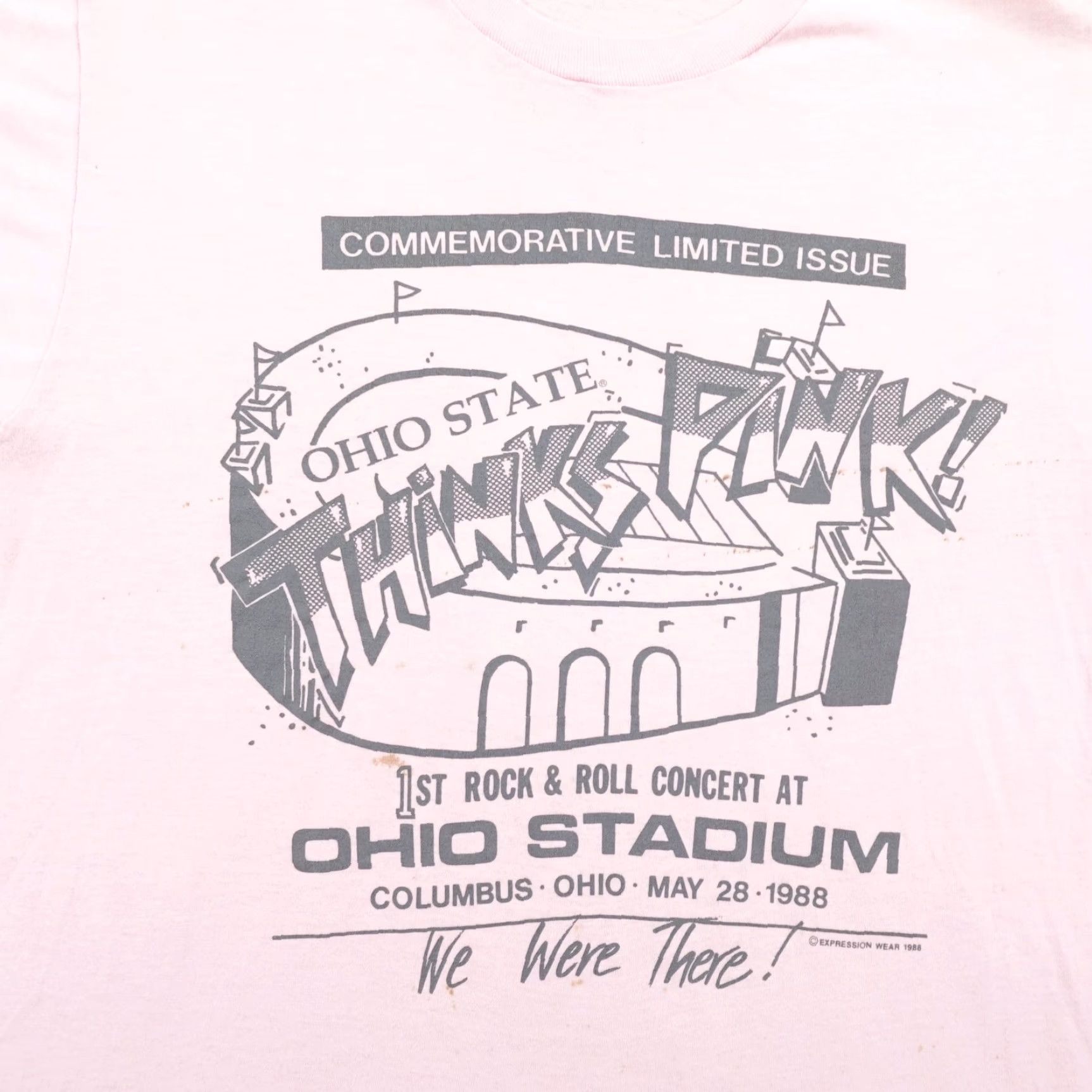 Vintage VINTAGE Ohio State Shirt Mens Large 80s Pink Floyd Stadium Concert Graphic Print Cotton Polyester Crew Neck Short Sleeve College Rock Size US L / EU 52-54 / 3 - 2 Thumbnail